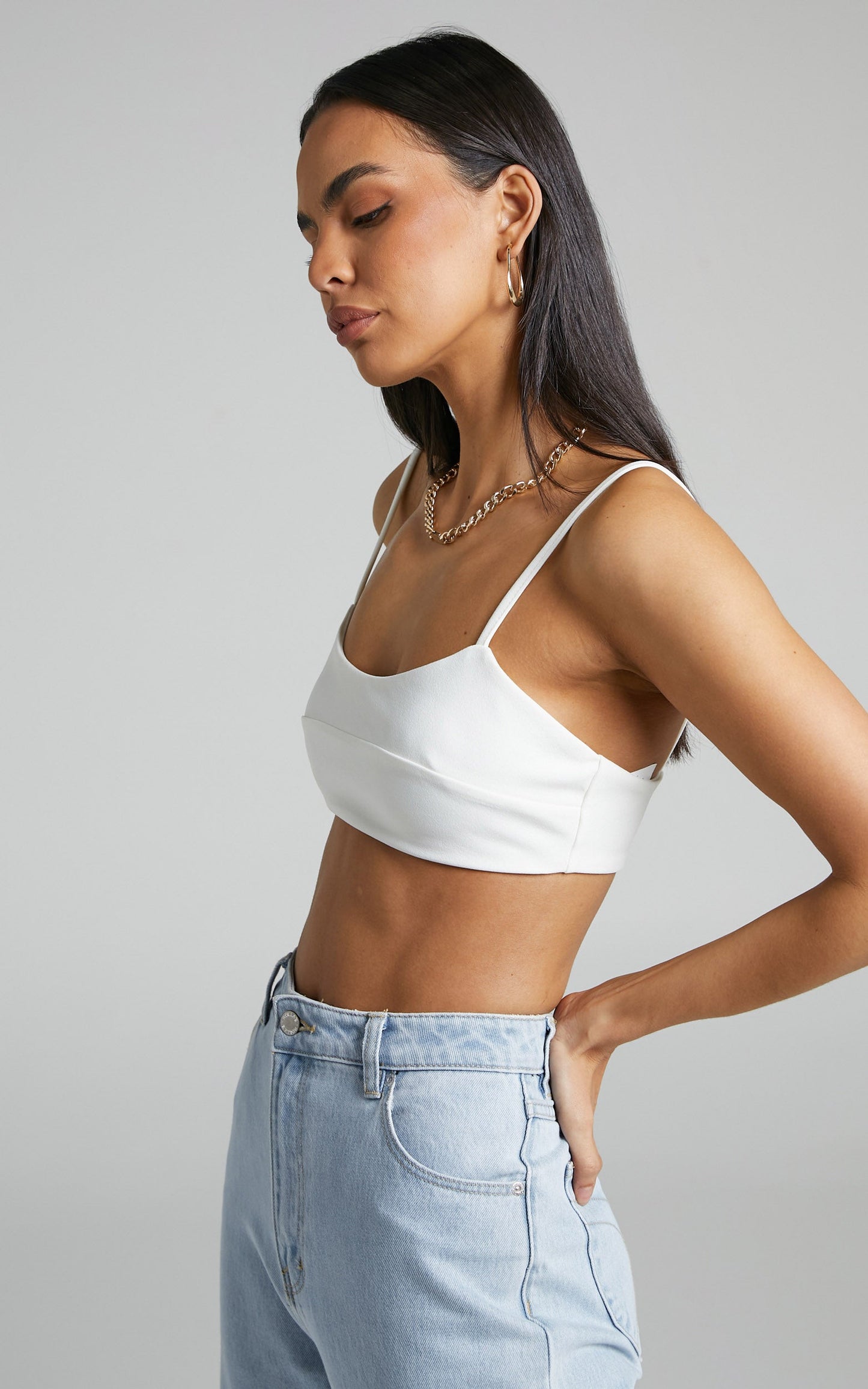Brayson Bralette - Scoop Neck Bralette in White