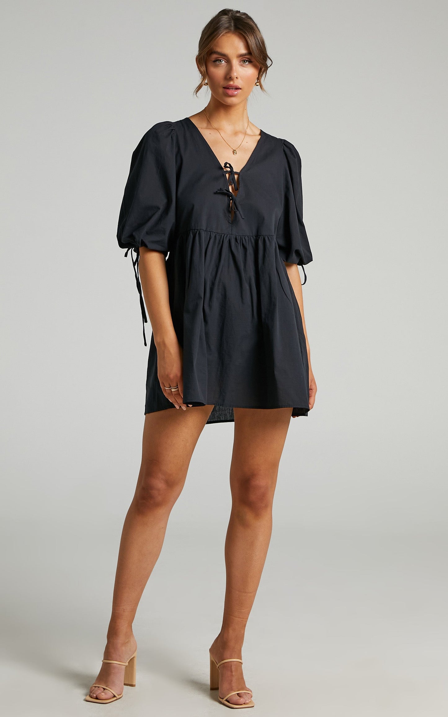 Claudeth Mini Dress in Black