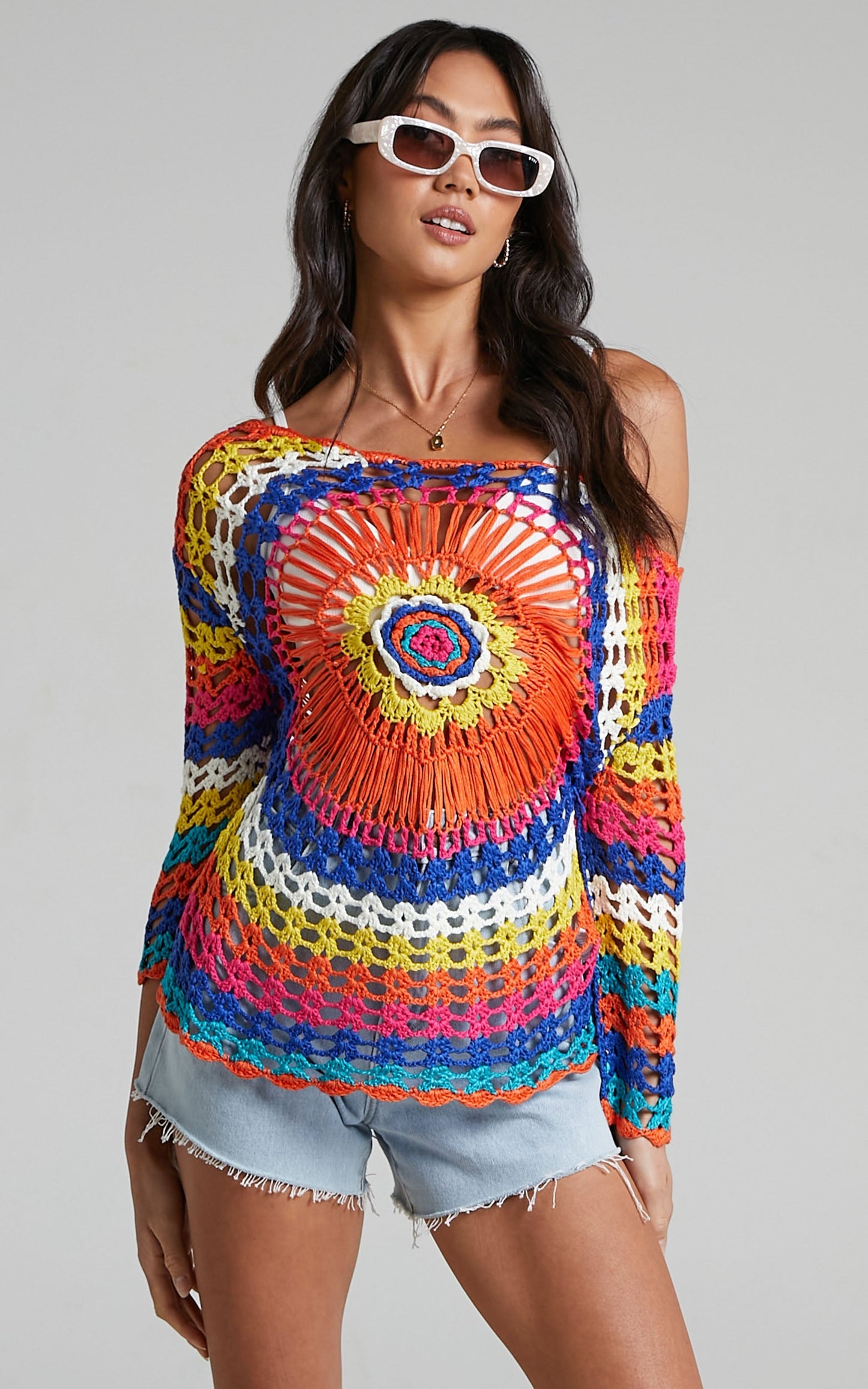 Jasperine Top - Crochet Top in Multi