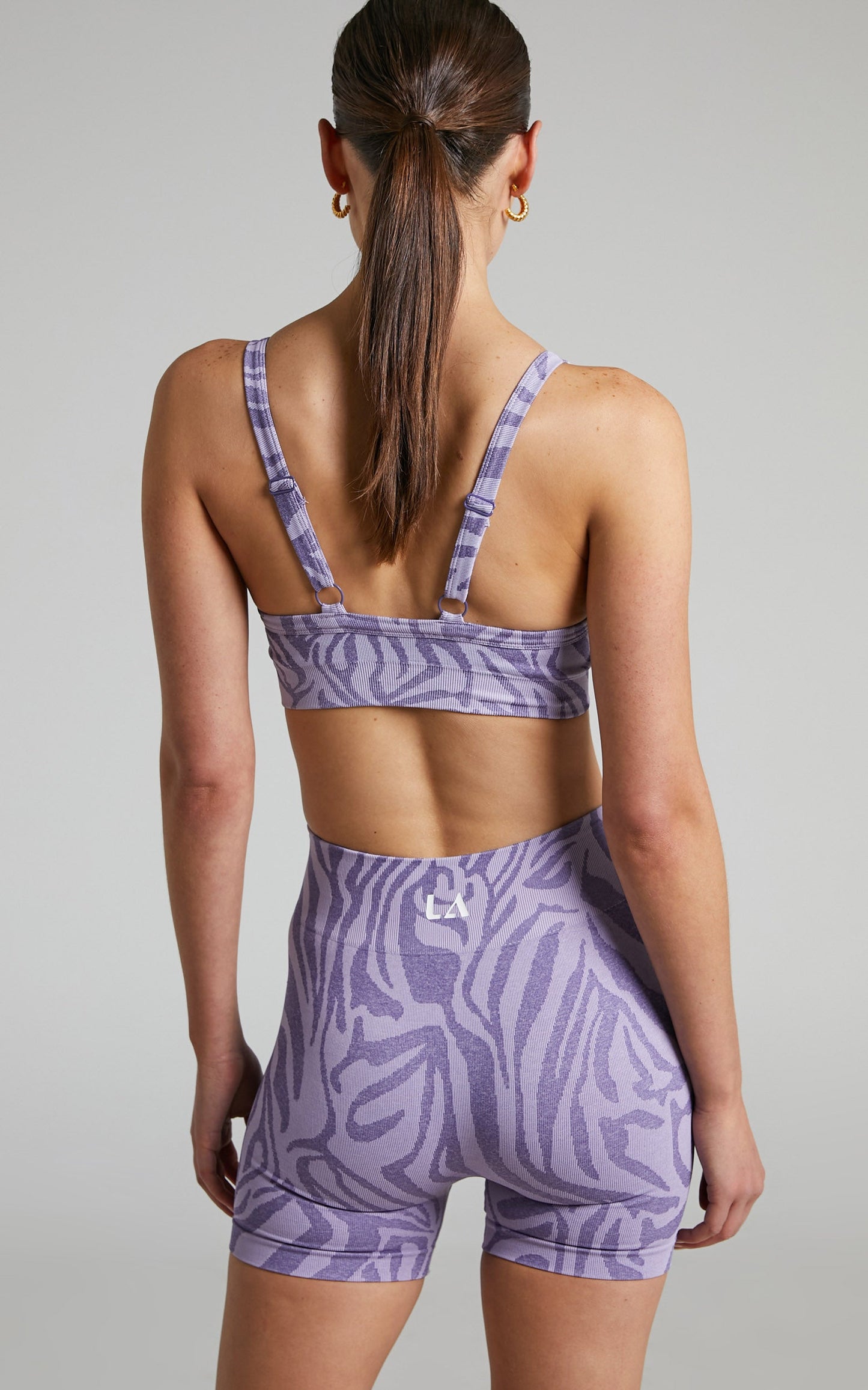 Lahana - Fleur Biker Shorts in Purple Zebra
