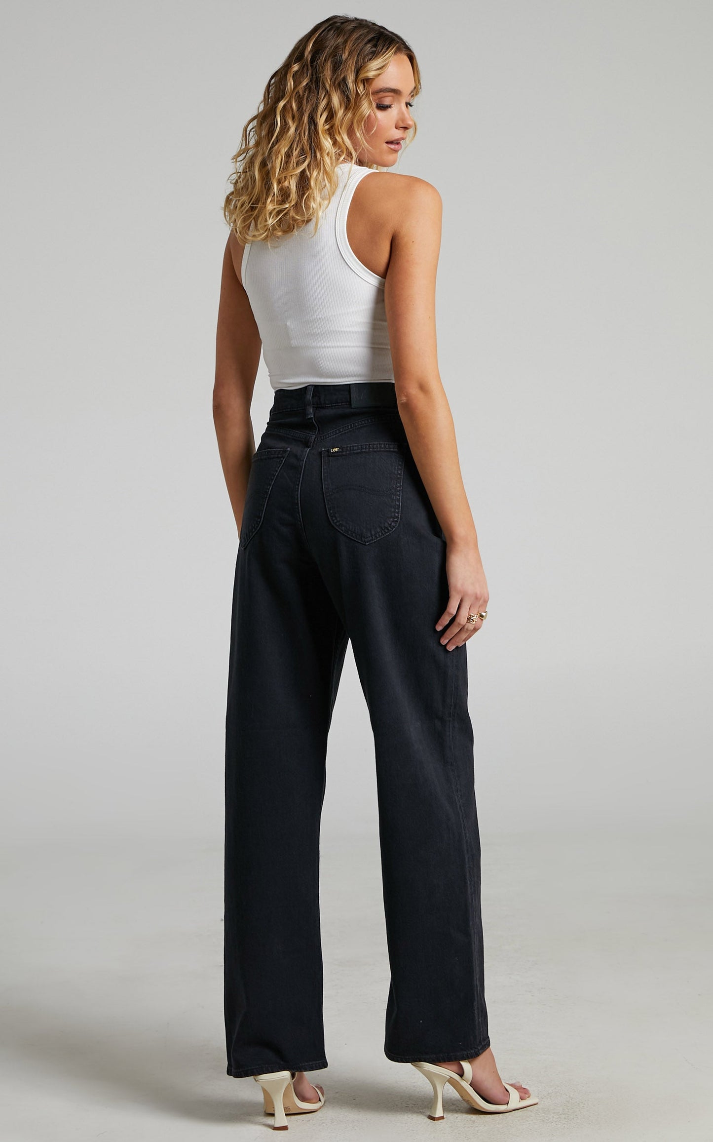 Lee - High Baggy Jeans in Homme Black