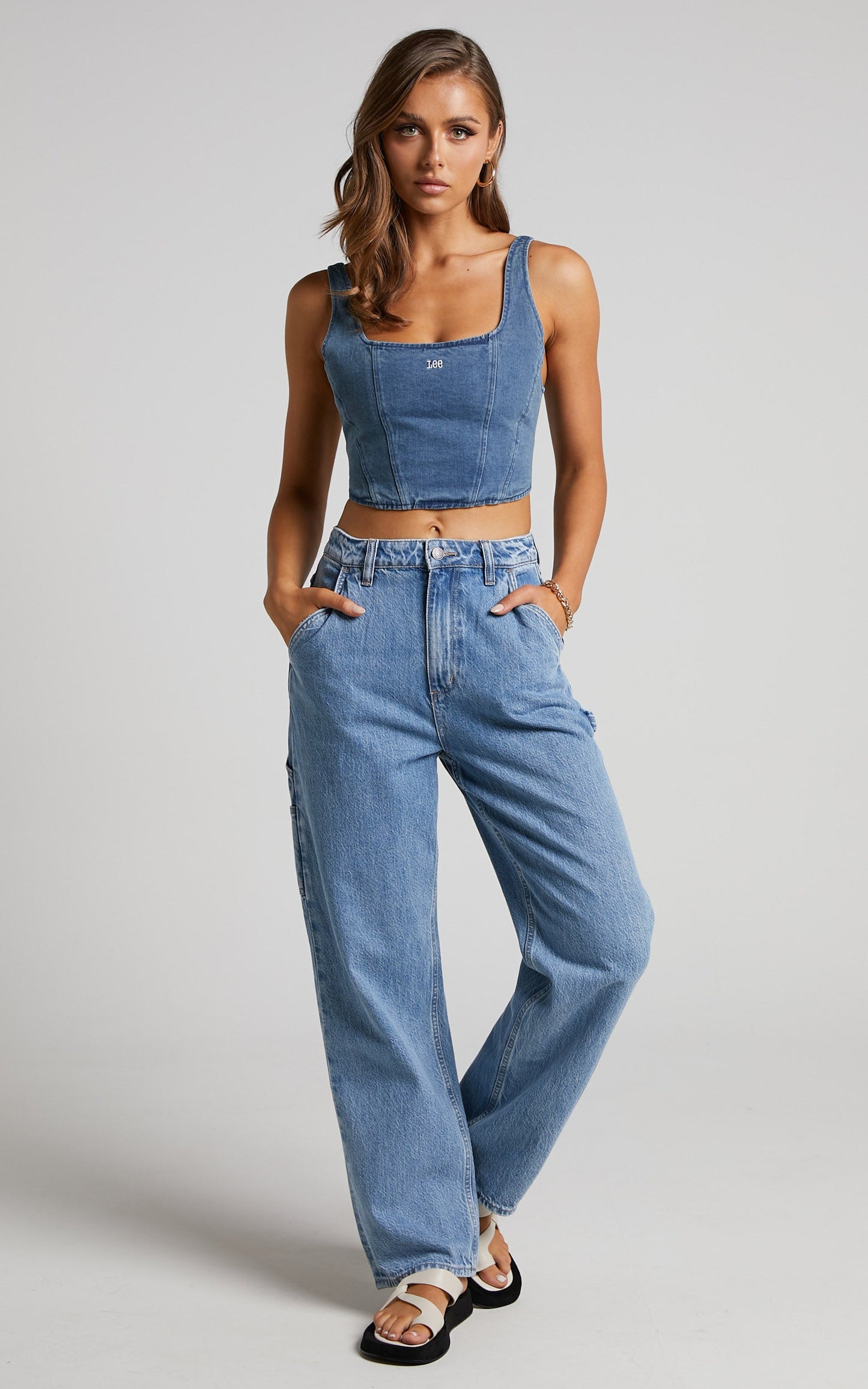 Lee - Monique Denim Corset in Denim Dream