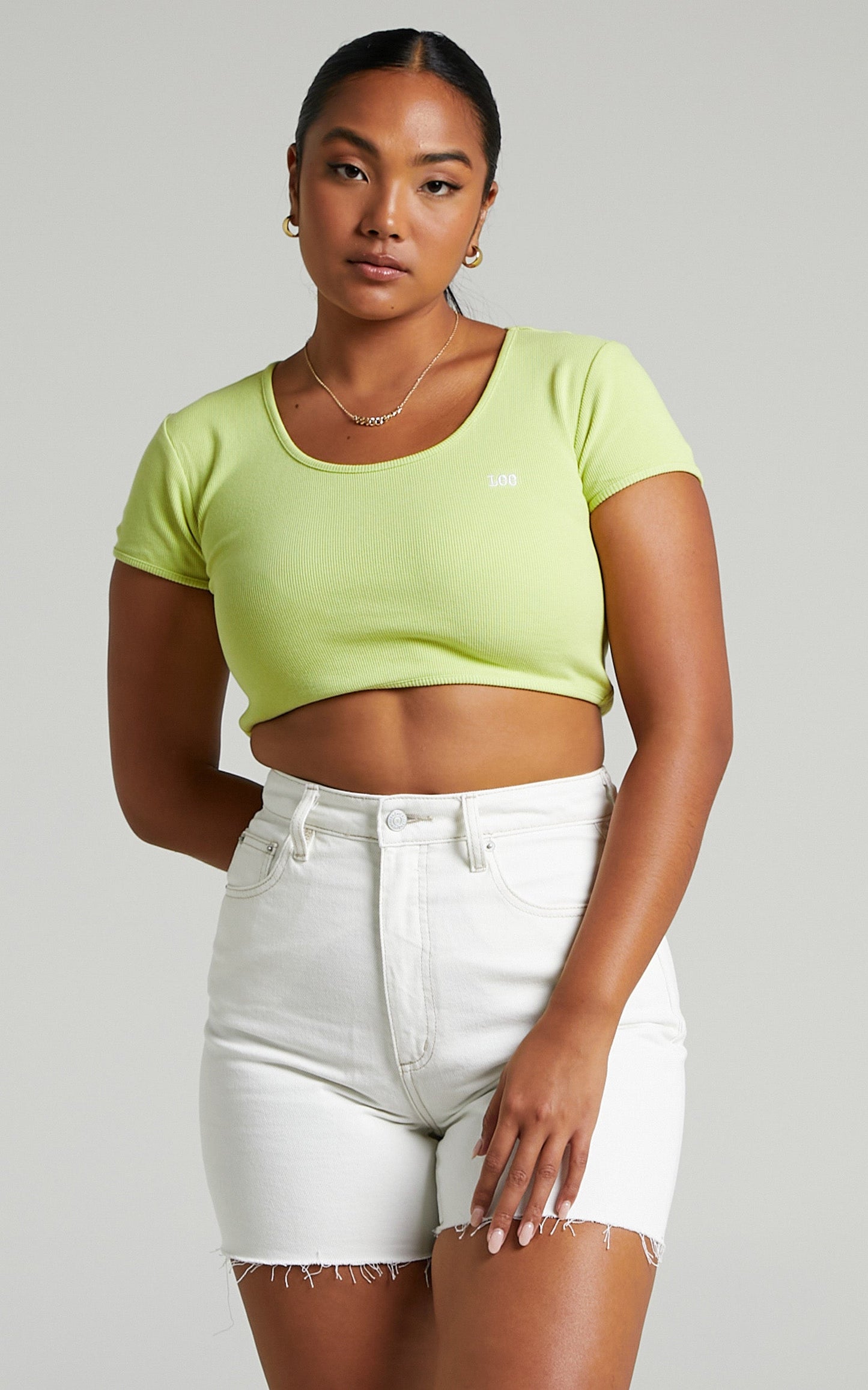 Lee - Urban Hype Crop in Lime sherbert
