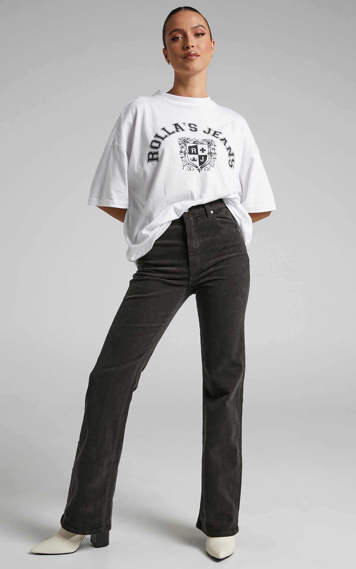 Phoebe Tonkin x Rolla's - DUSTERS BOOTCUT JEANS in ESPRESSO