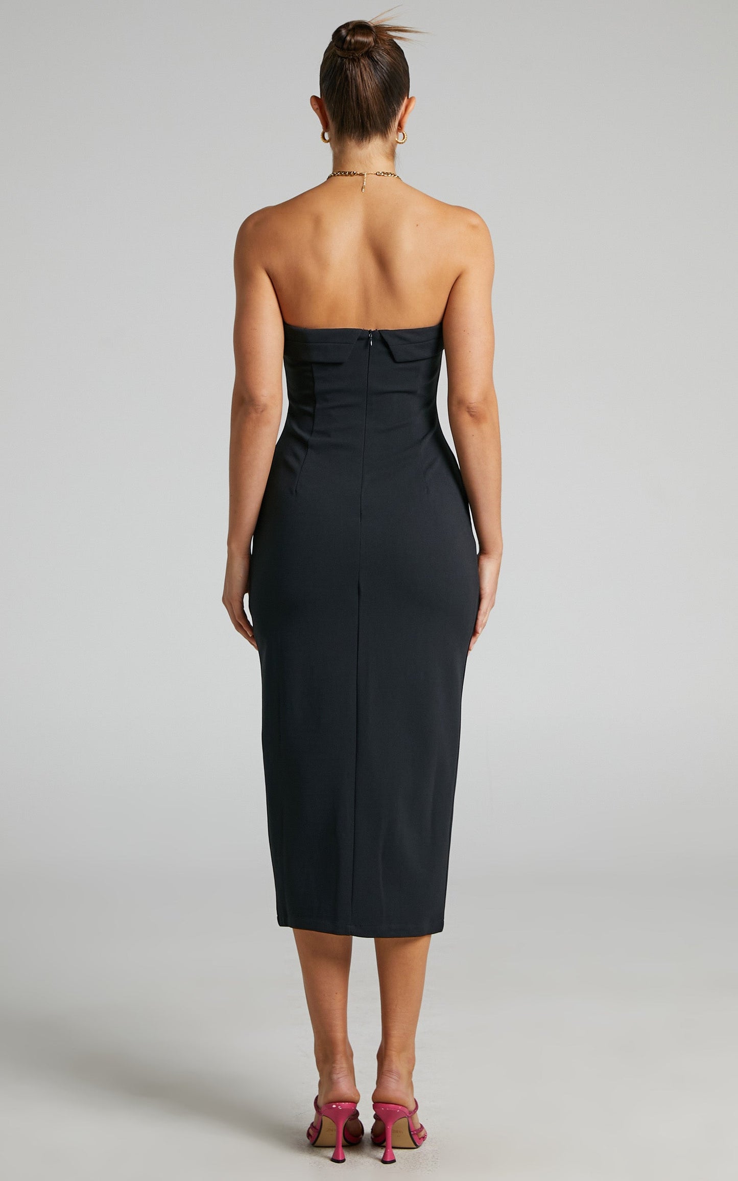 Runaway the Label - Bewitched Strapless Midi Dress in Black