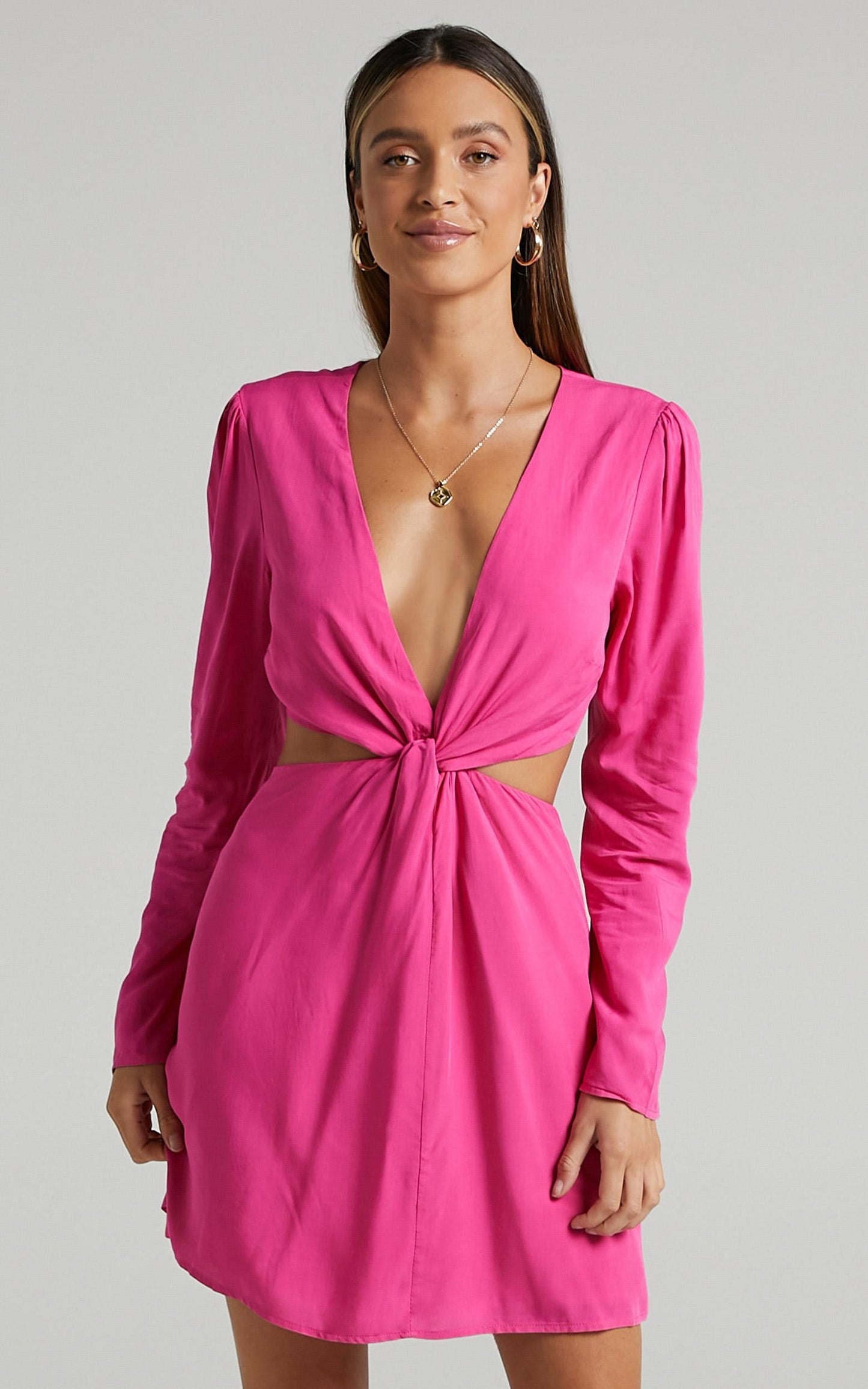 Ripon Dress in Hot Pink