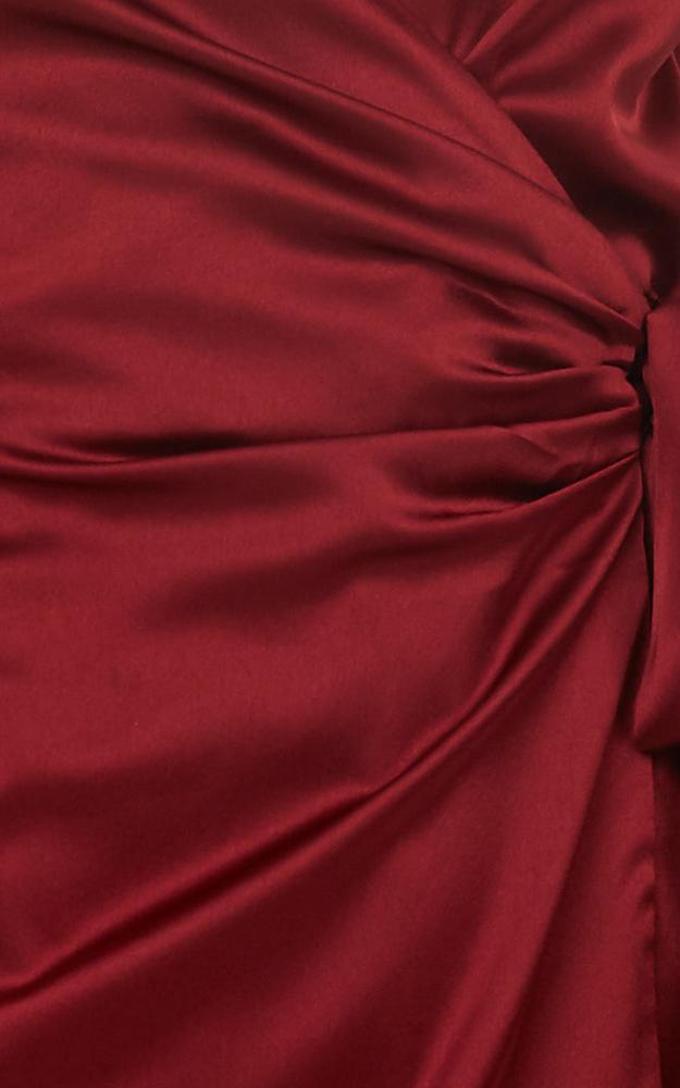 Lovers Quarrel Playsuit In Wine Satin