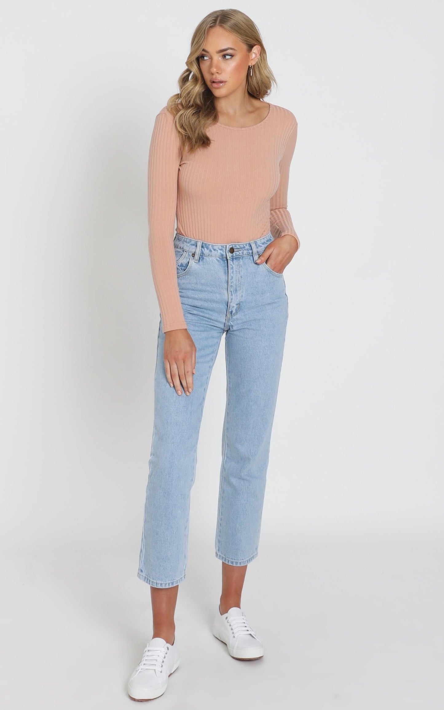 Rollas - Original Straight Jean in Sunday Blue