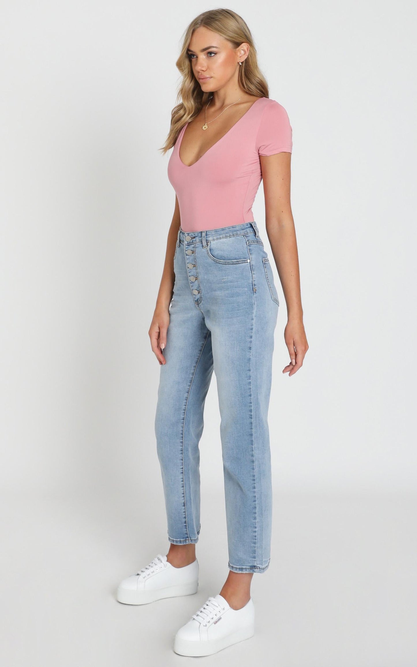 Walk Of Fame Bodysuit in Blush