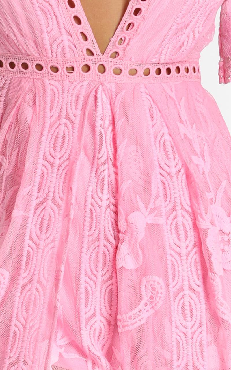 Now Shes Got It Playsuit In Pink Lace