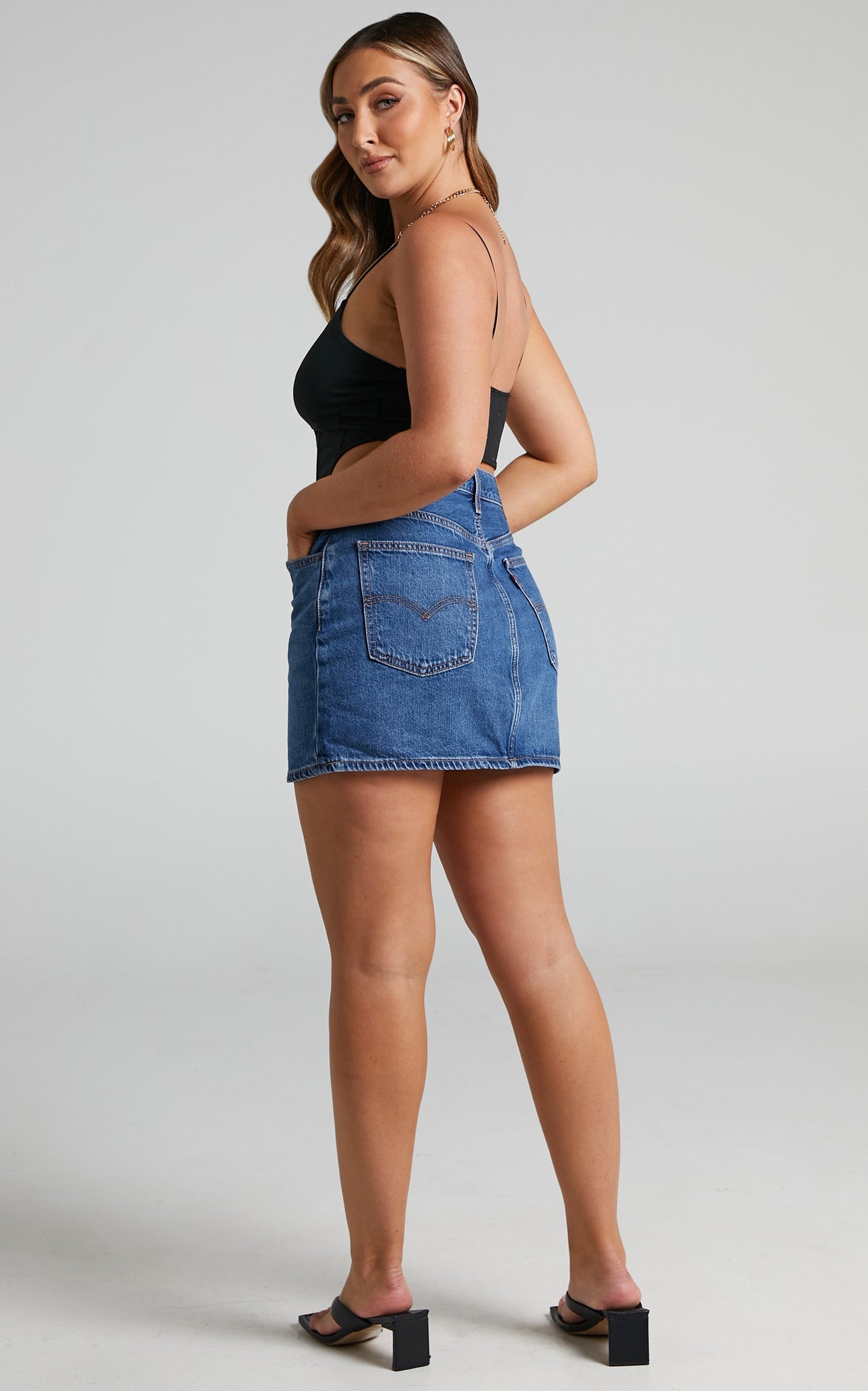 Levi's - 70s High Micro Mini Denim Skirt in Mini Me