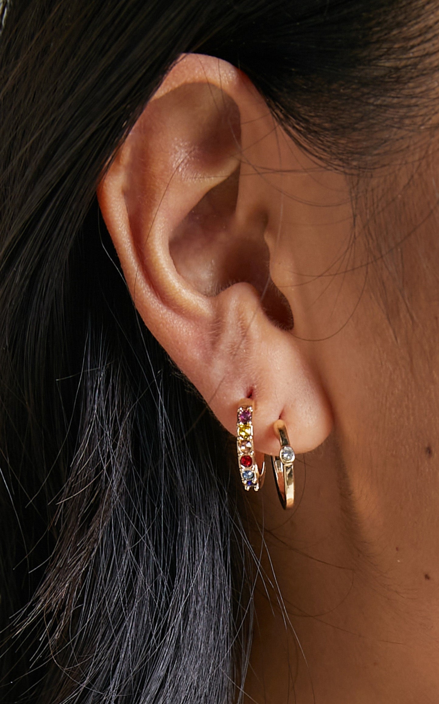 Naomee Earrings Pack of 5 in Gold and Multi