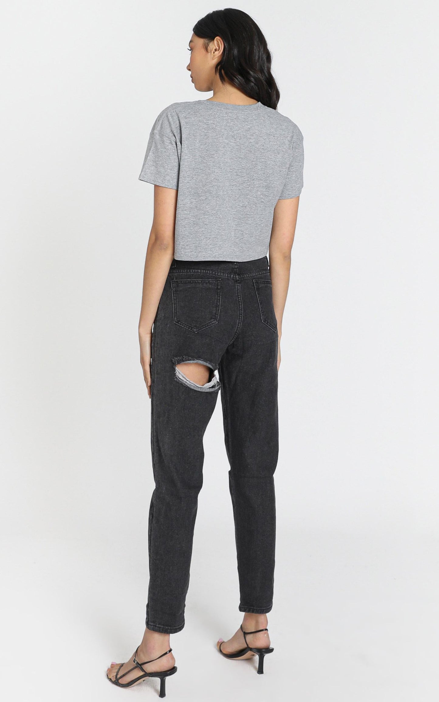 Back It Up Mom Jeans in Charcoal