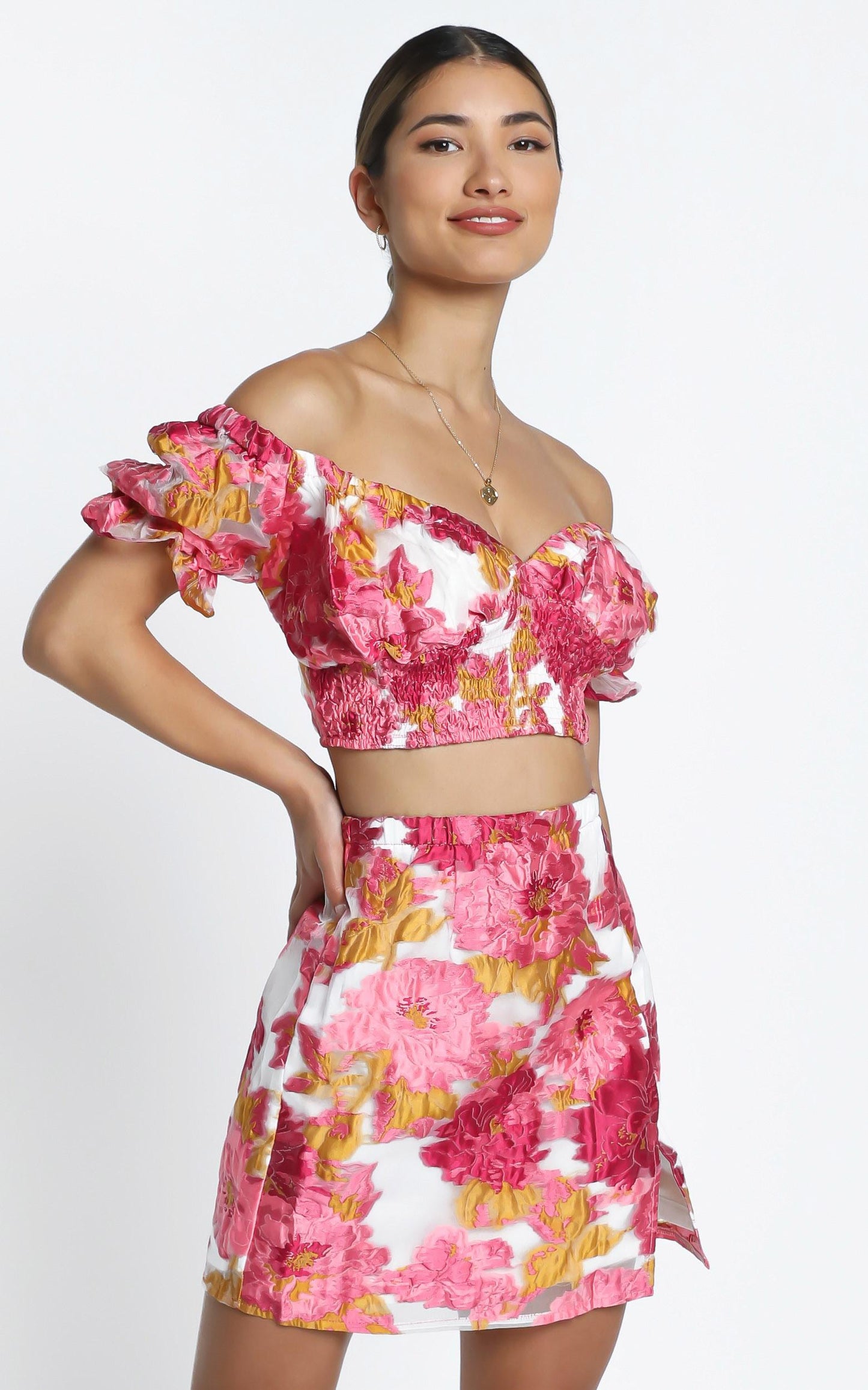 Julietta Two Piece Set in Pink Floral