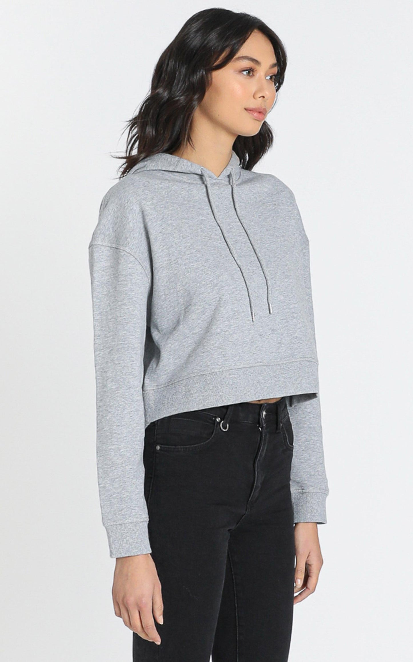 AS Colour - Crop Hood in Grey Marle