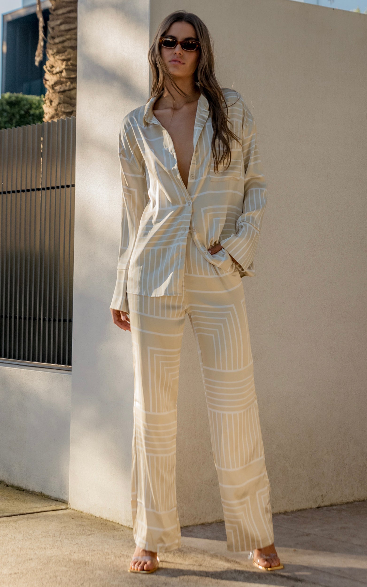 4th & Reckless - Norma Trouser in Beige Print