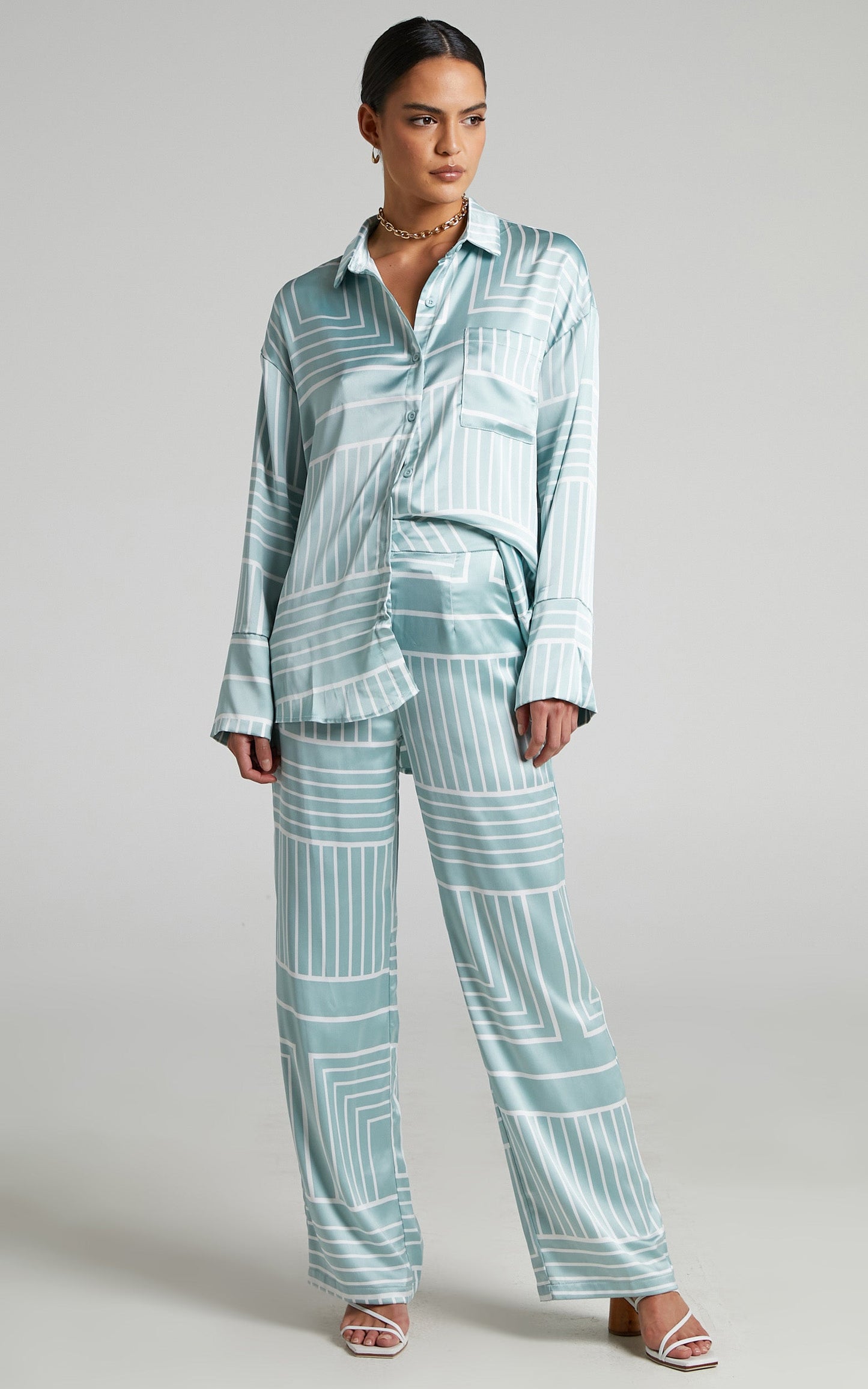 4th & Reckless - Norma Trouser in Sage Print