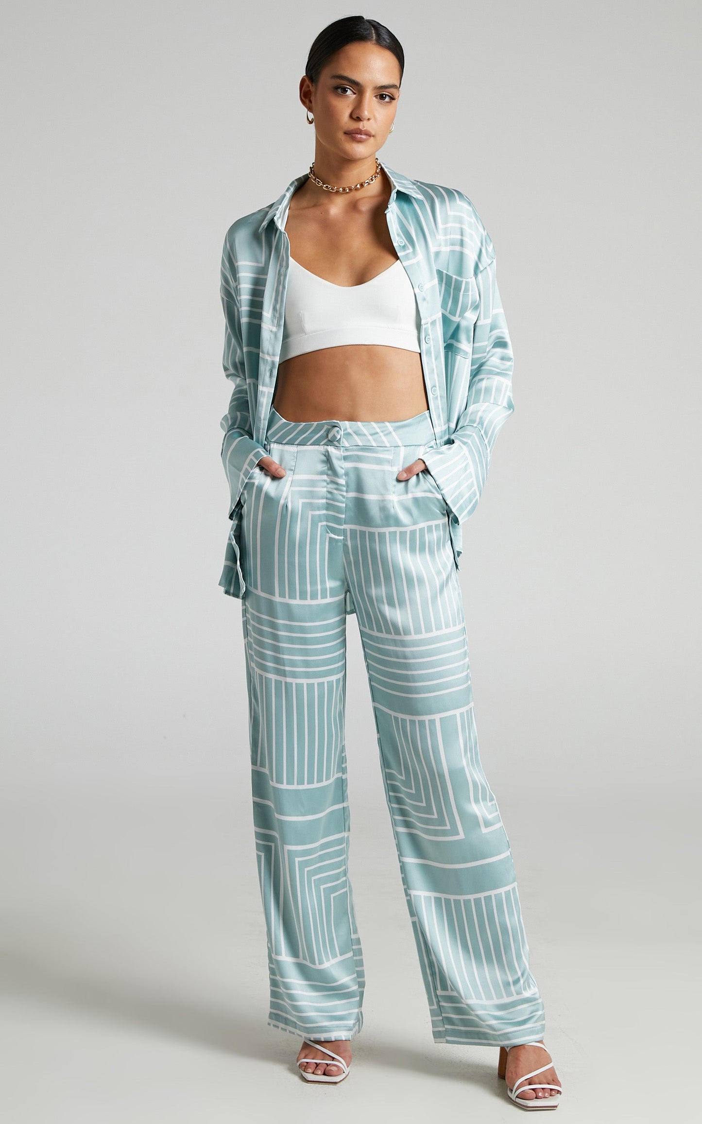 4th & Reckless - Norma Trouser in Sage Print
