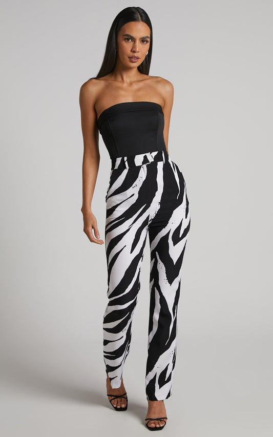 4th & Reckless - Karim Trouser in Zebra Print