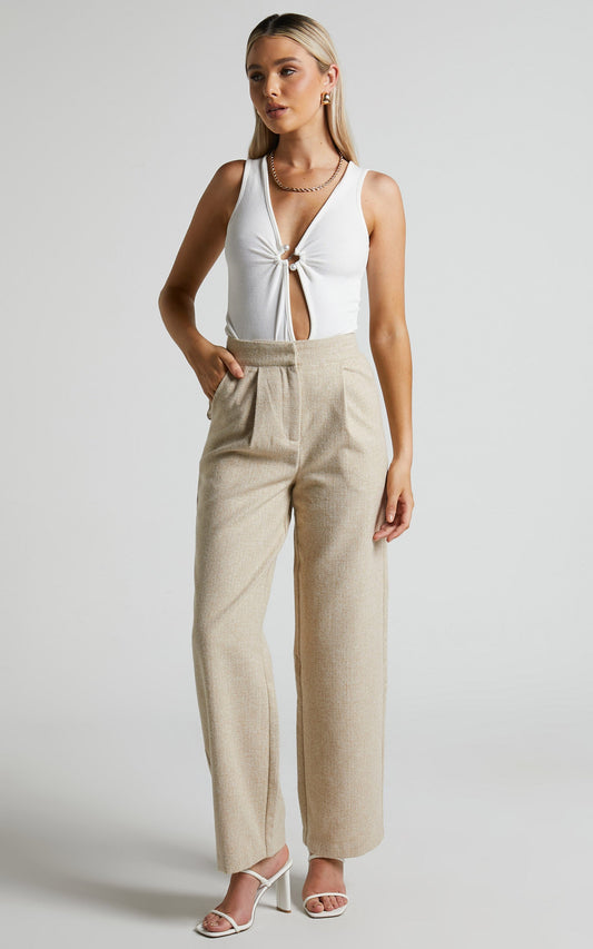 4Th & Reckless - Bradshaw Trouser in Beige