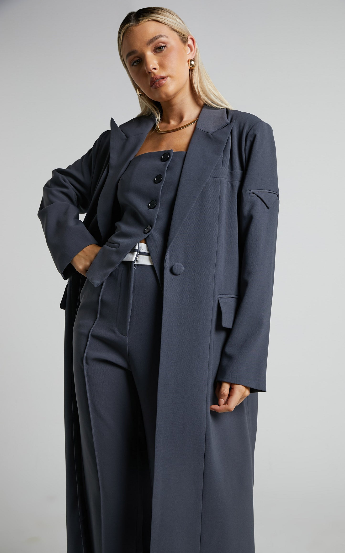 4Th & Reckless - Kennedy Coat in Dark Grey