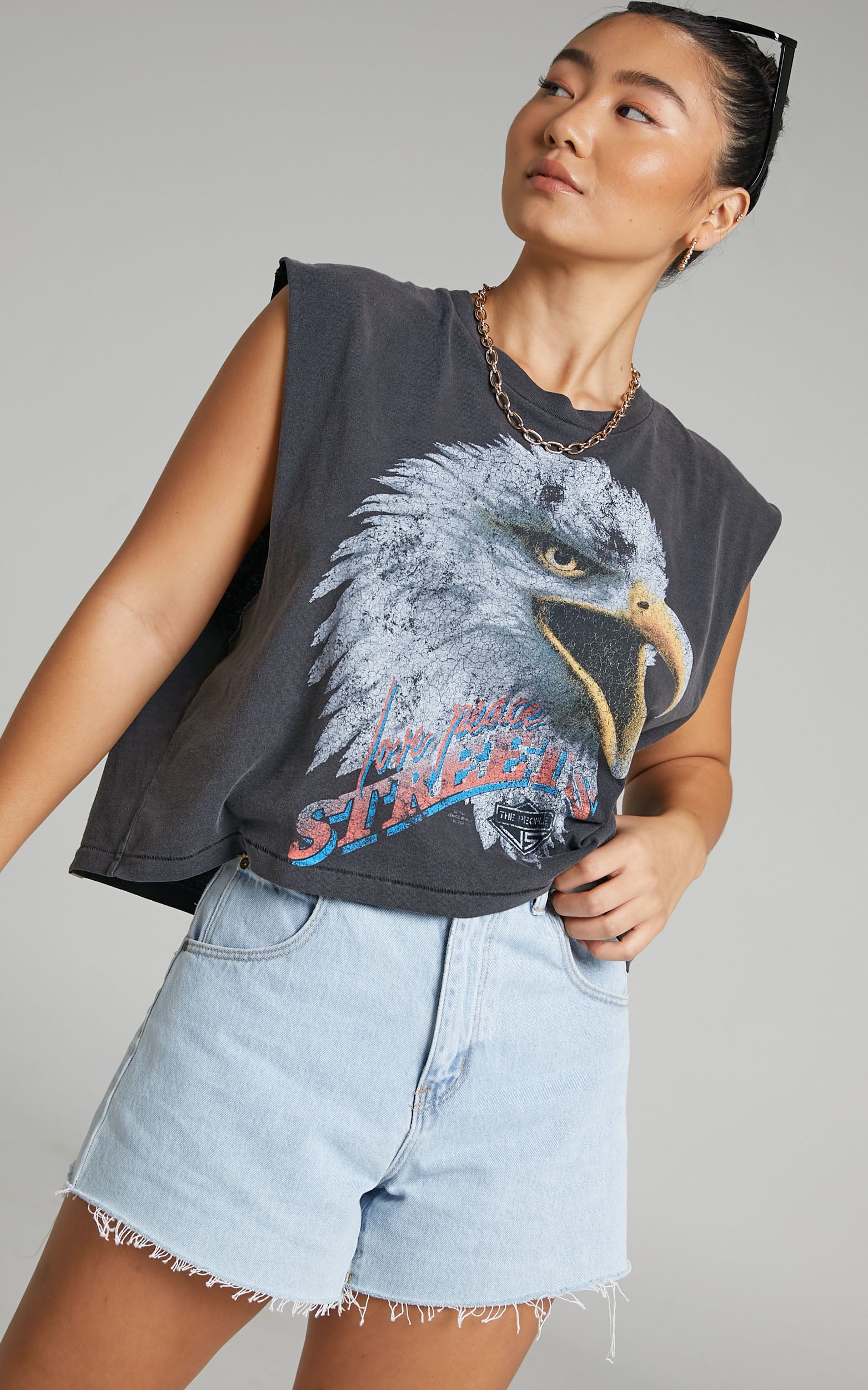 The People Vs - Eagle Legend Helena Tank in Vintage Black