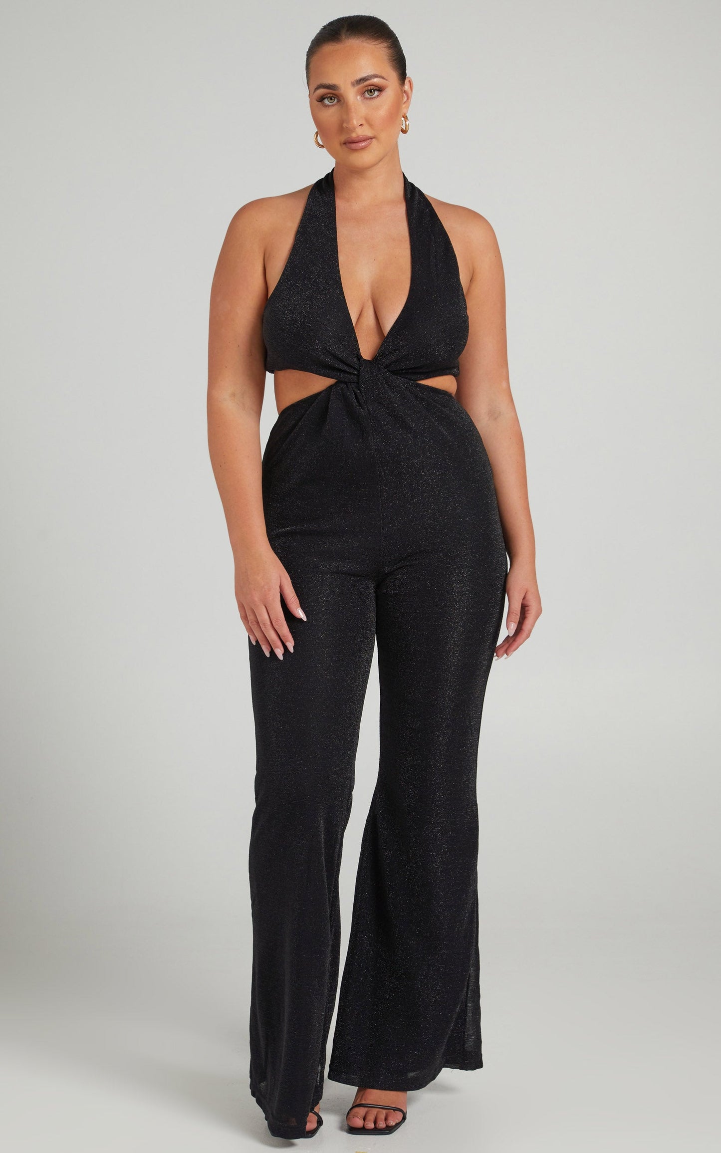 Ivania Twist Knot Jumpsuit in Black