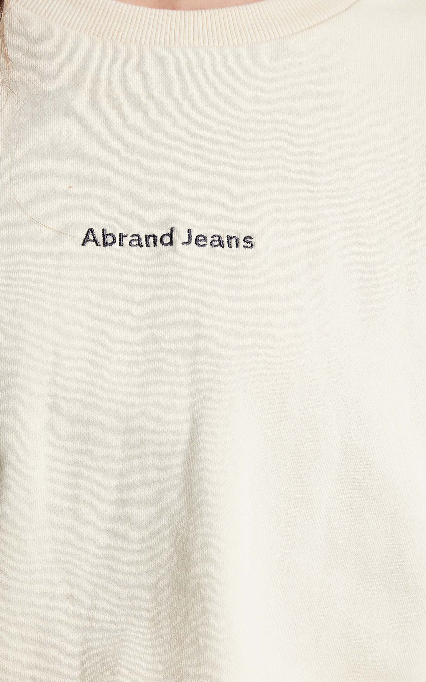 Abrand - A Cropped Oversized Sweater in Latte