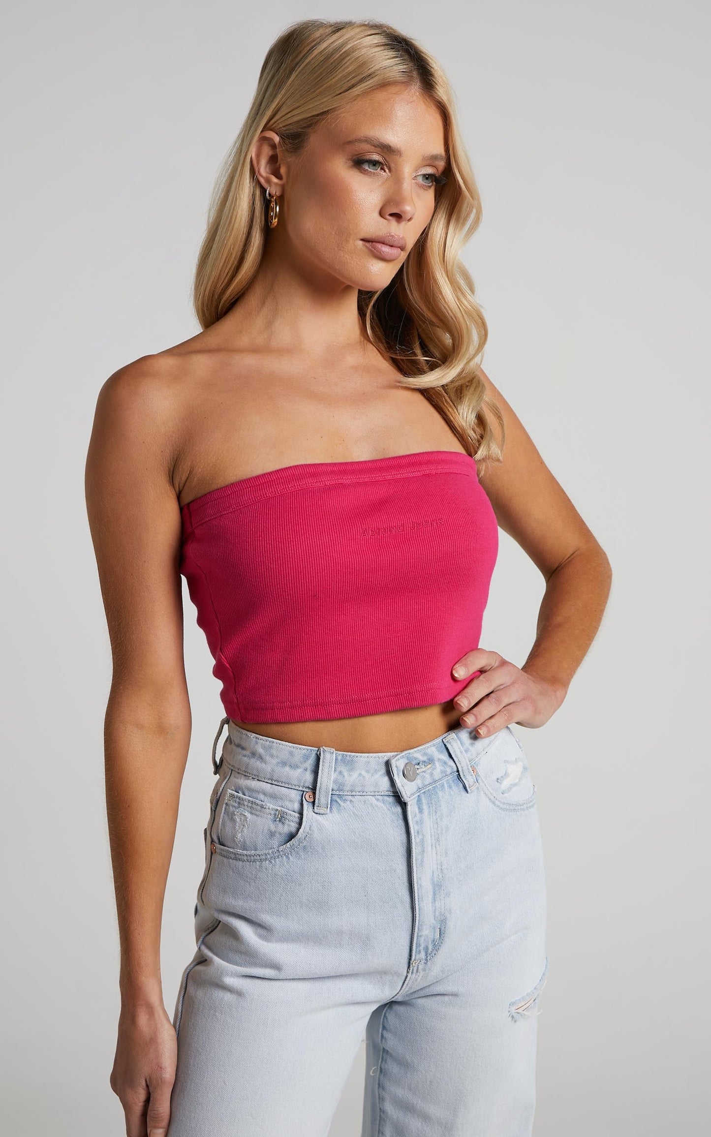 Abrand - A Heather Bandeau in Super Pink
