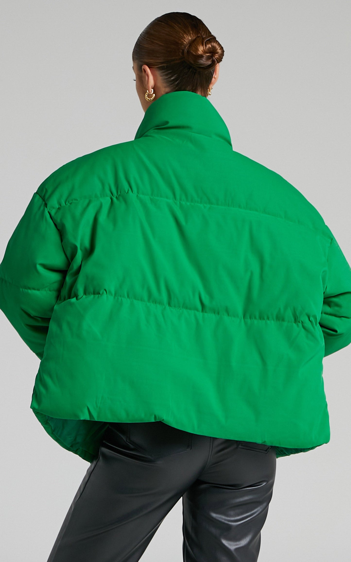 Candice Jacket - Oversized Puffer Jacket in Green