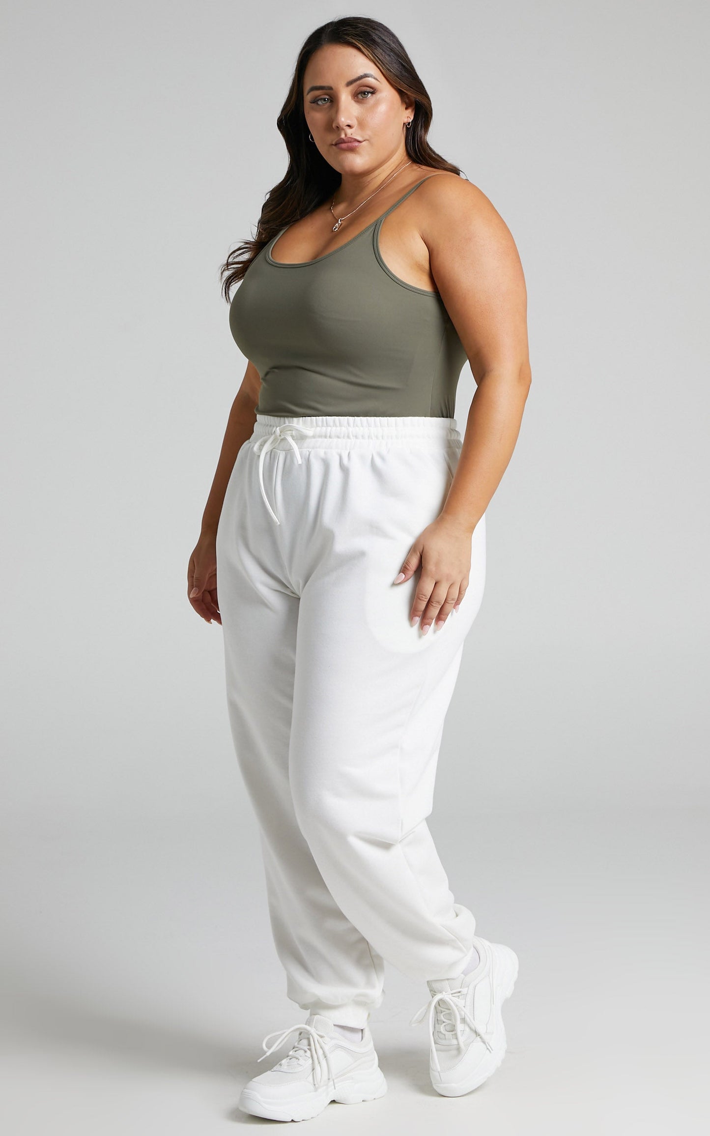 Charilyn Relaxed Tracksuit Bottoms in White