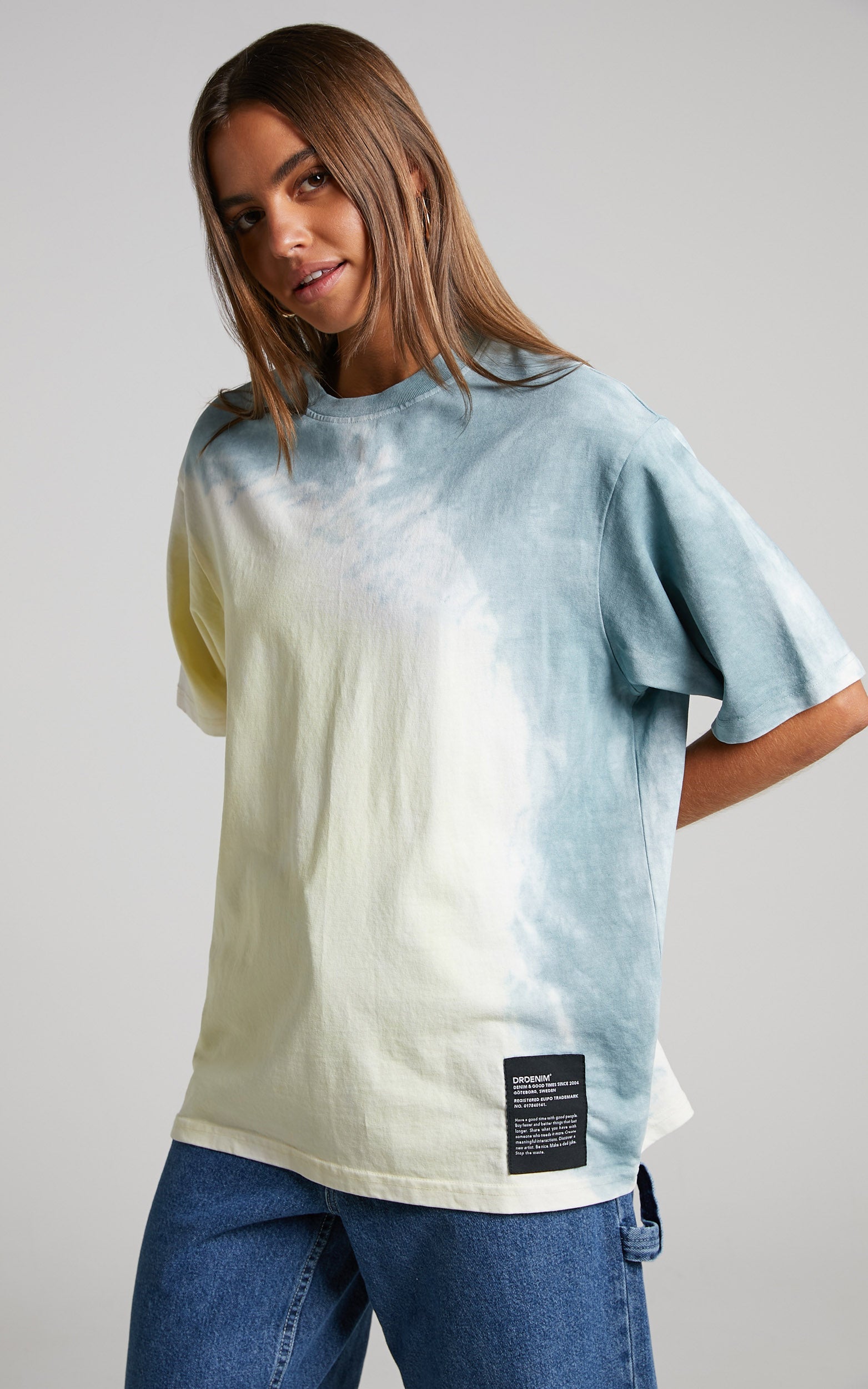 Dr Denim - Kerry Tee in Grey Herb Fade