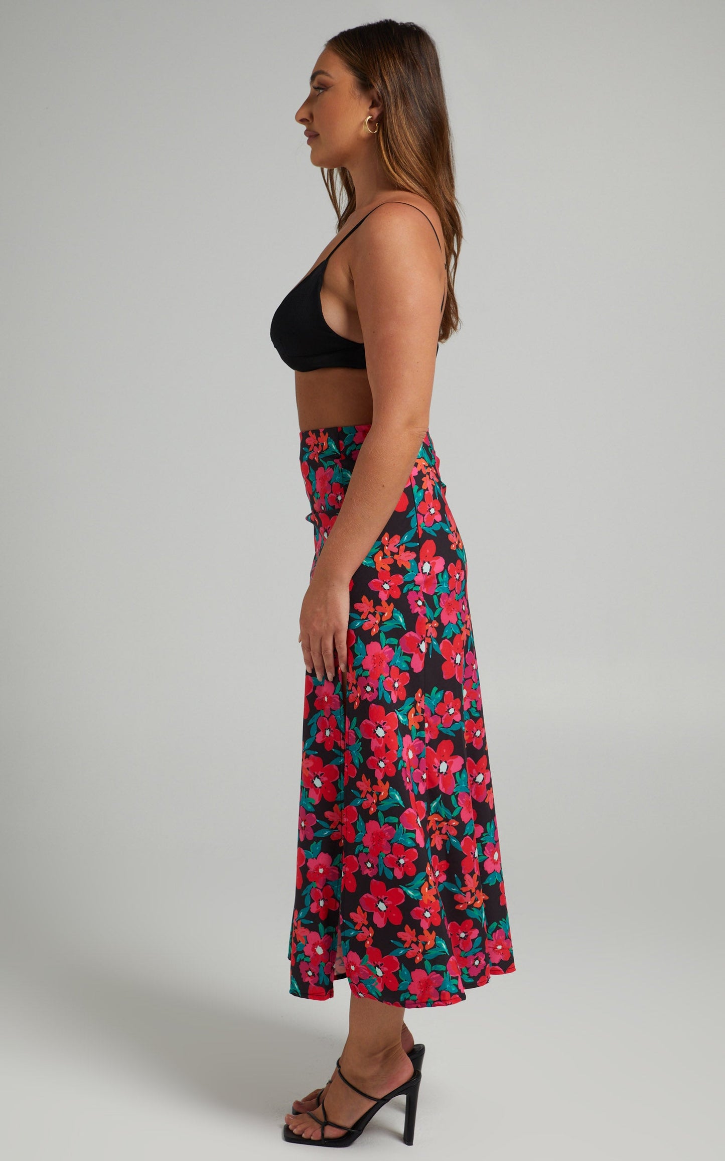 Jemimah Midi Skirt in Fluro Tropicana
