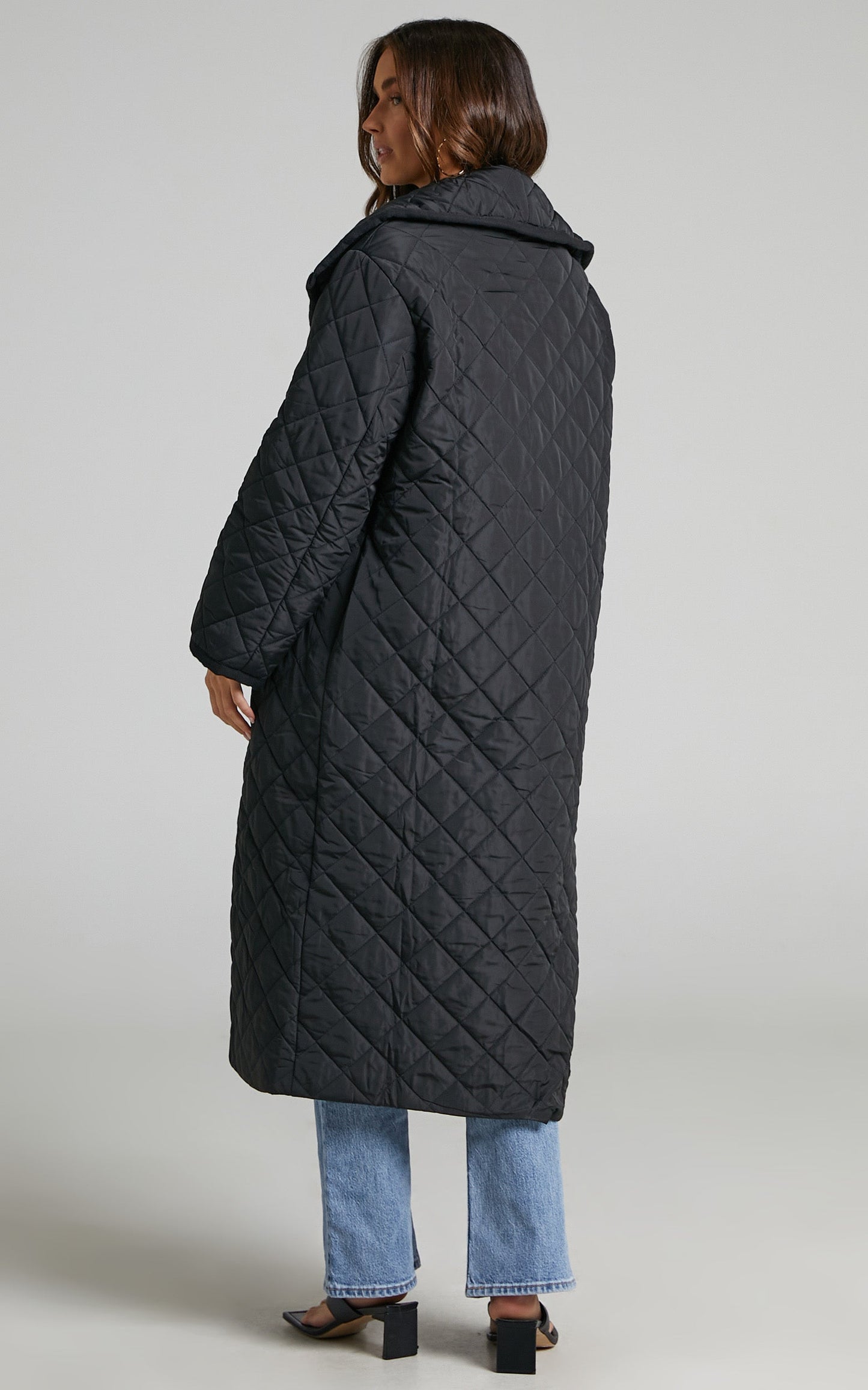 Miley Quilted Coat in Black