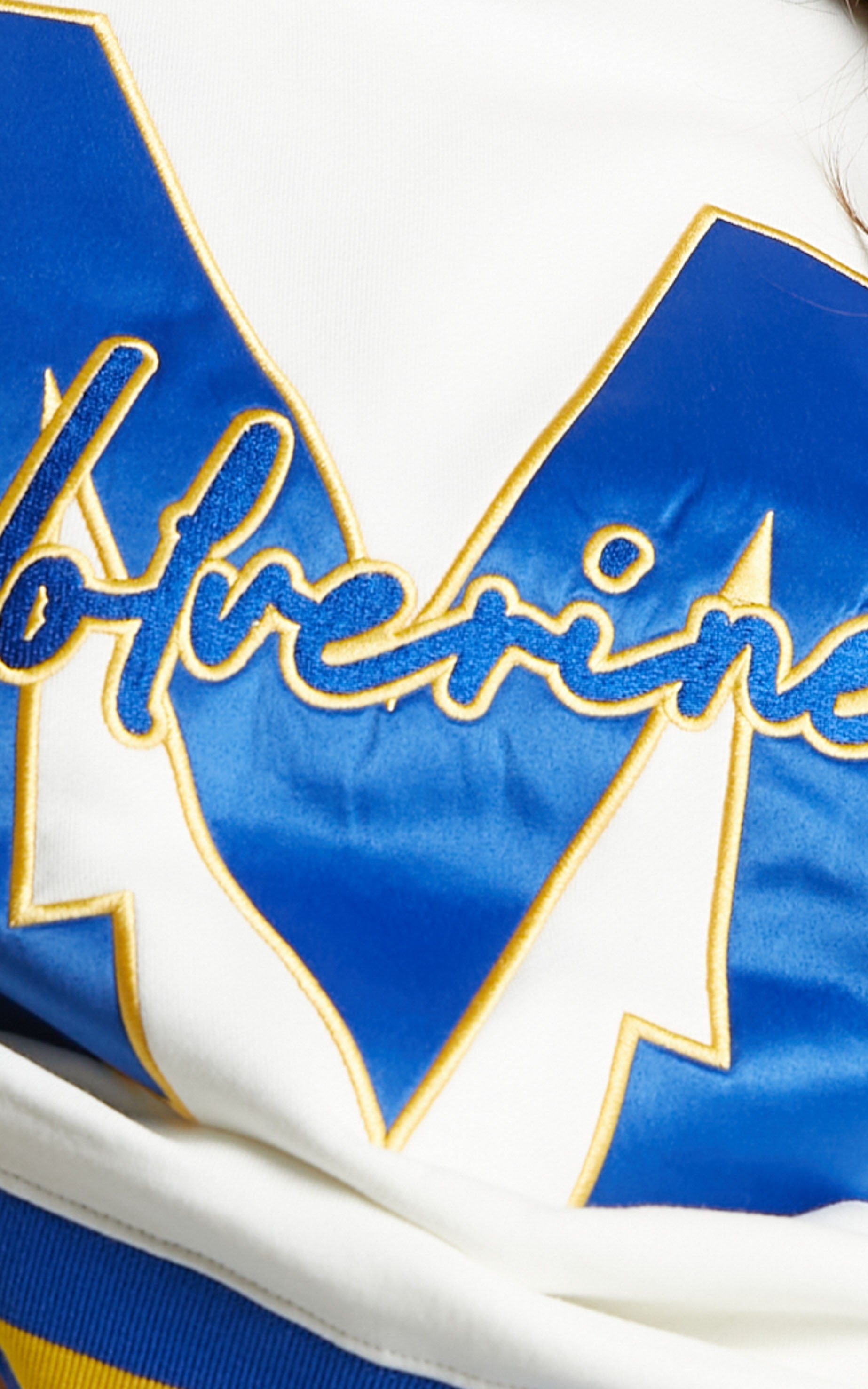 NCAA - LETTER MARK PANELLED CREW - University of Michigan in Vintage White