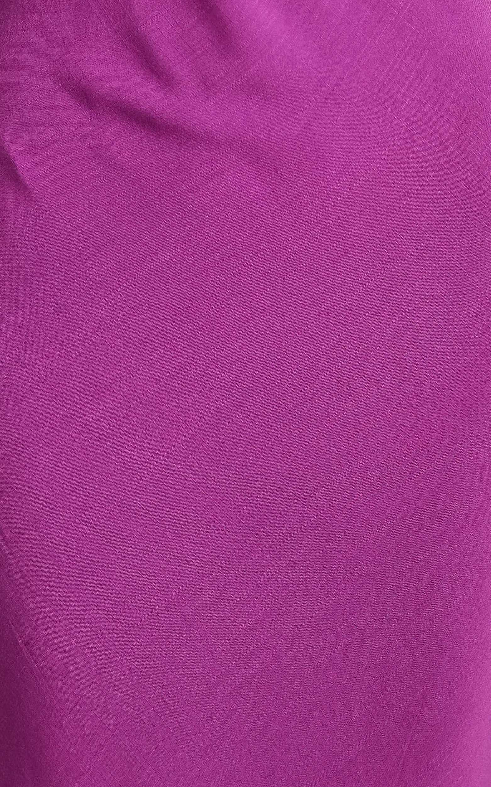 Runaway The Label - Leila Rayon Strapless Midi Dress in Orchid