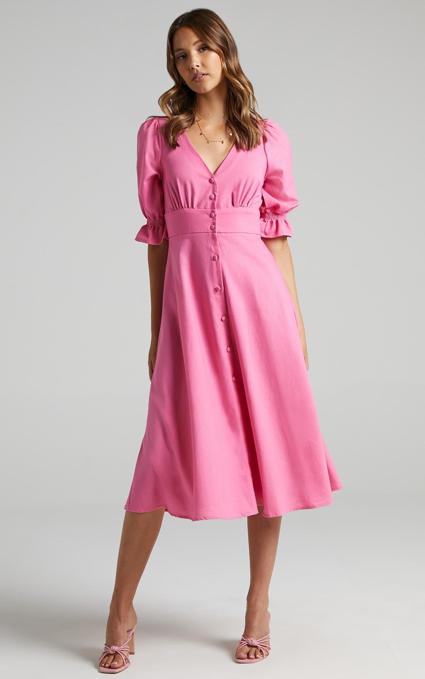 Jaycee Dress in Bubblegum Pink