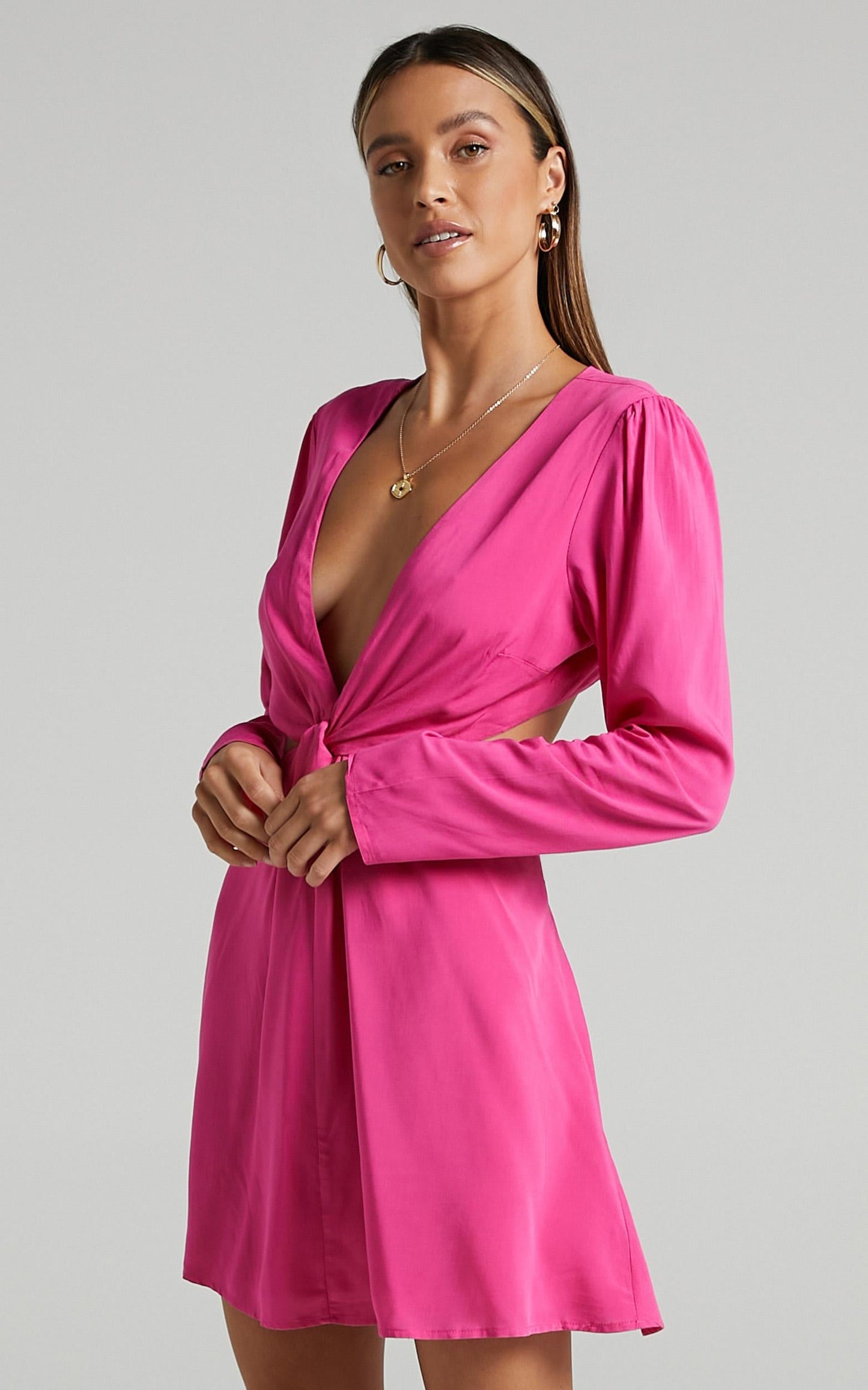 Ripon Dress in Hot Pink