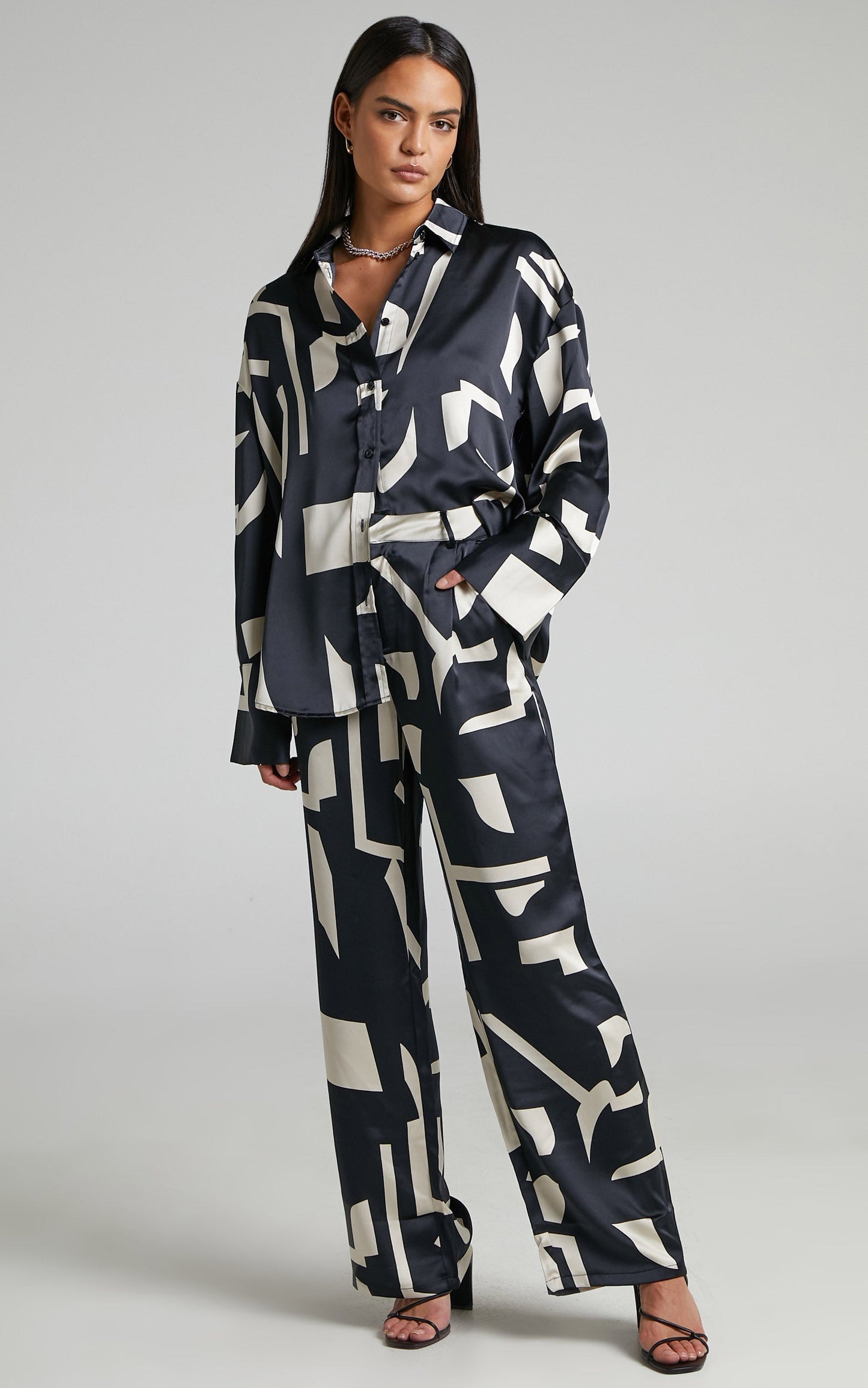 4th & Reckless - Amira Shirt in Black/Cream Print