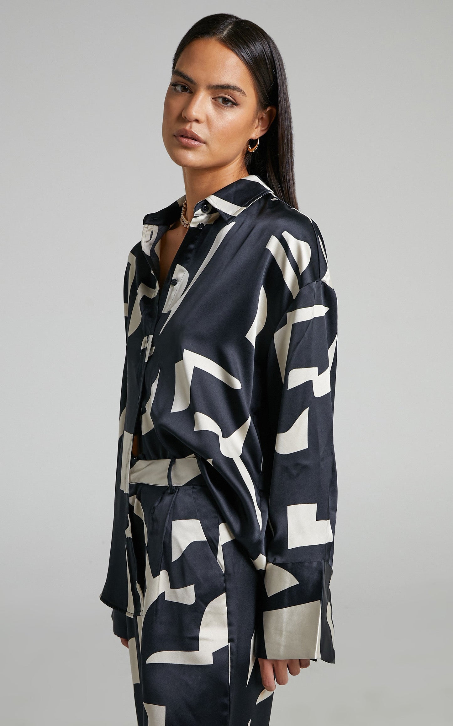 4th & Reckless - Amira Shirt in Black/Cream Print