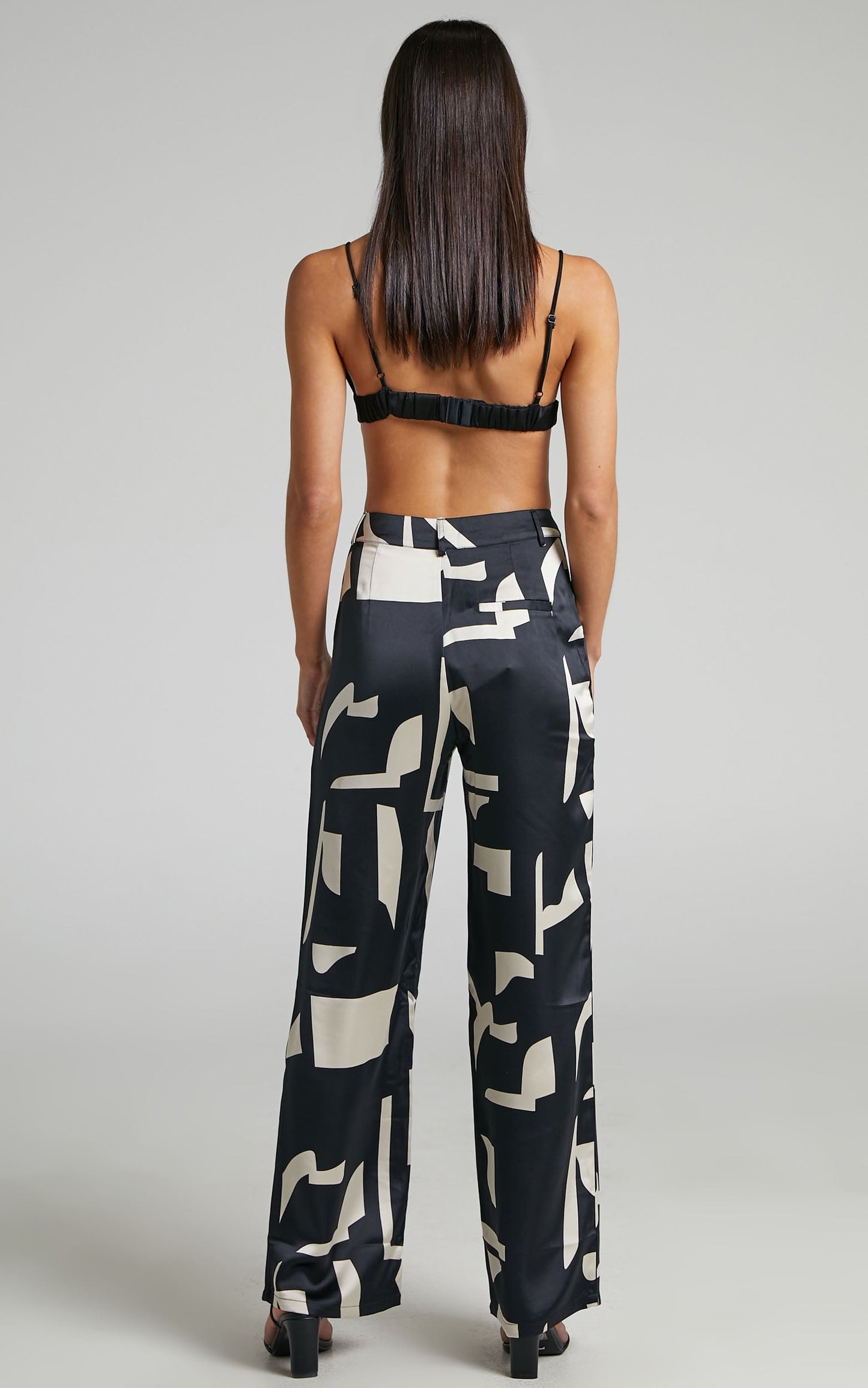 4th & Reckless - Amira Trouser in Black/Cream Print