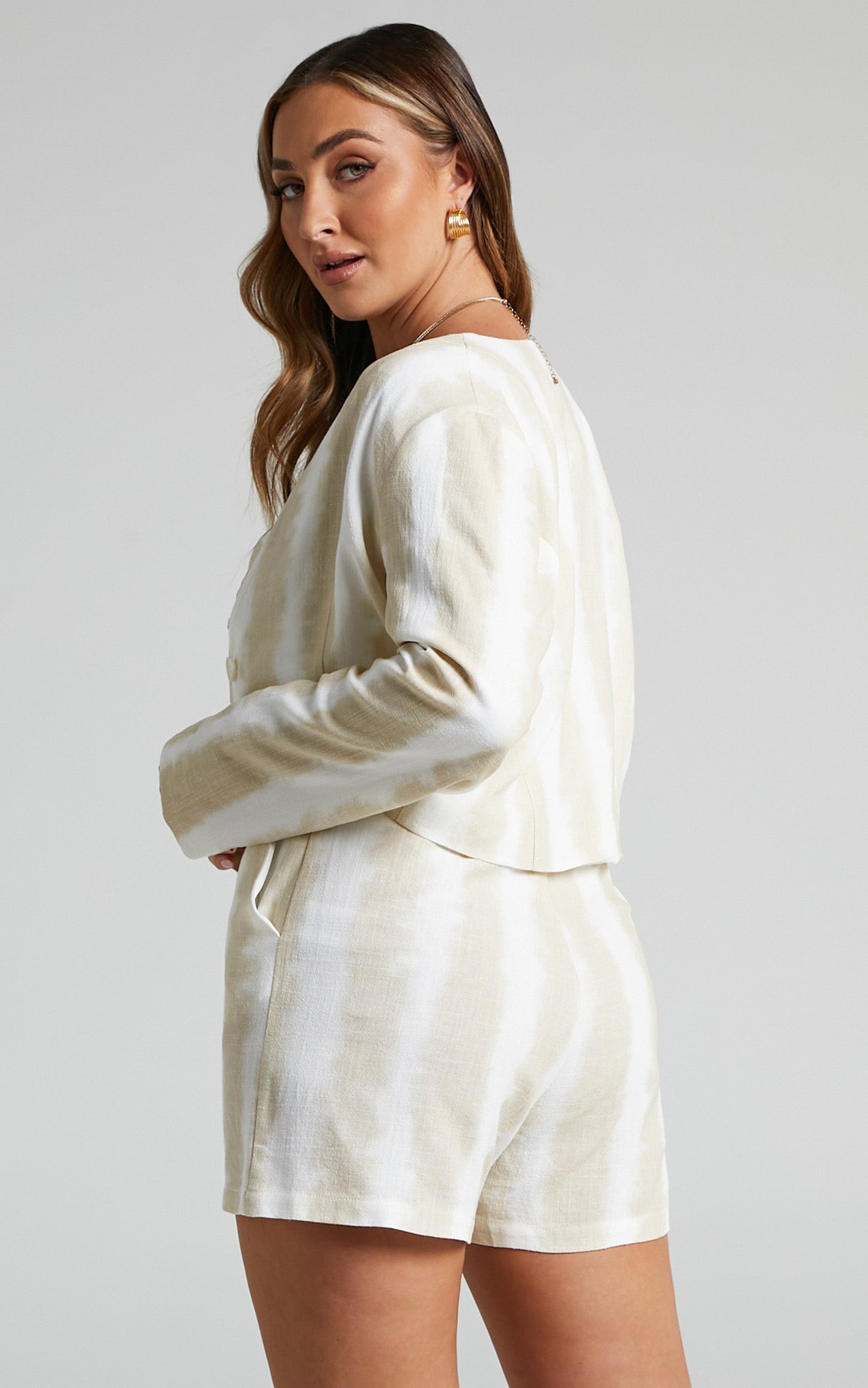 4th & Reckless - Blake Linen Blend Blazer in Stripe Print