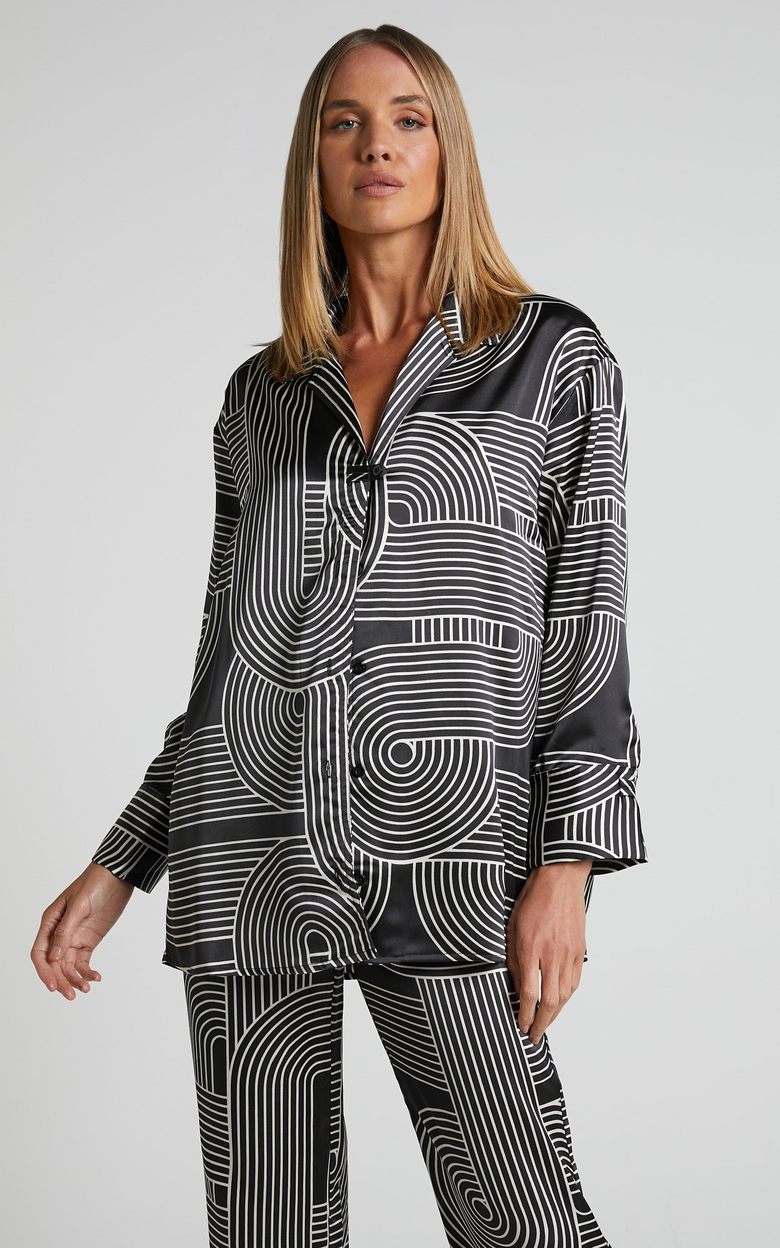 4th & Reckless - Fina Shirt in Black Print