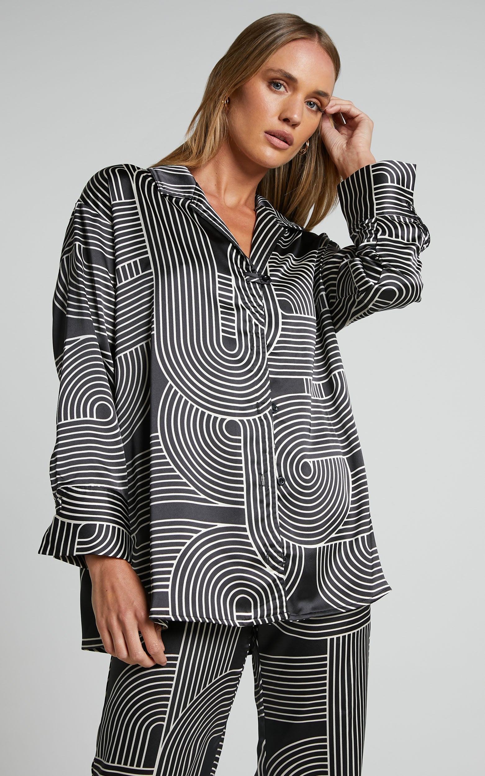 4th & Reckless - Fina Shirt in Black Print