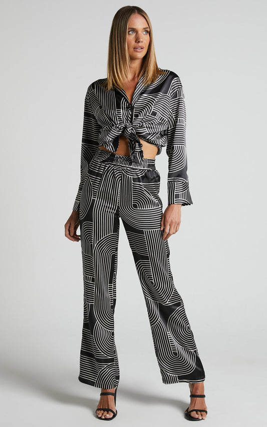 4th & Reckless - Fina Trouser in Black Print