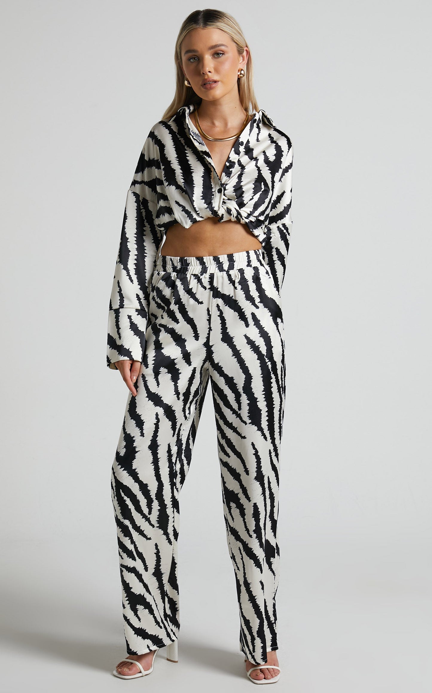 4th & Reckless - Inez Trouser in Navy Zebra