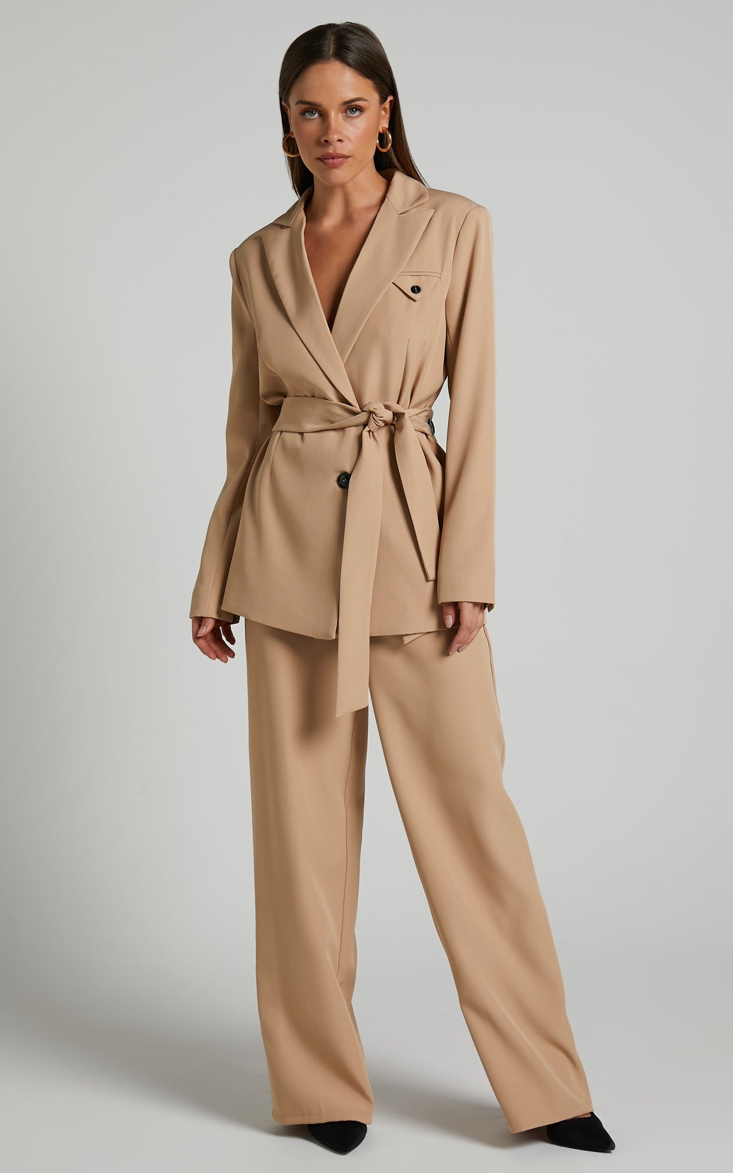 4th & Reckless - Jessica Wide Leg Trouser in Camel