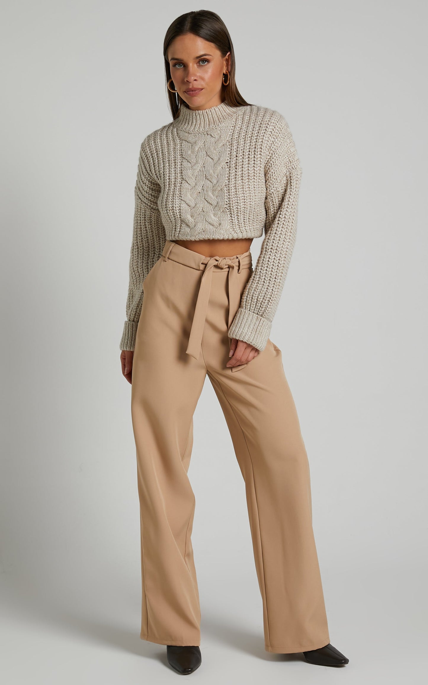 4th & Reckless - Jessica Wide Leg Trouser in Camel
