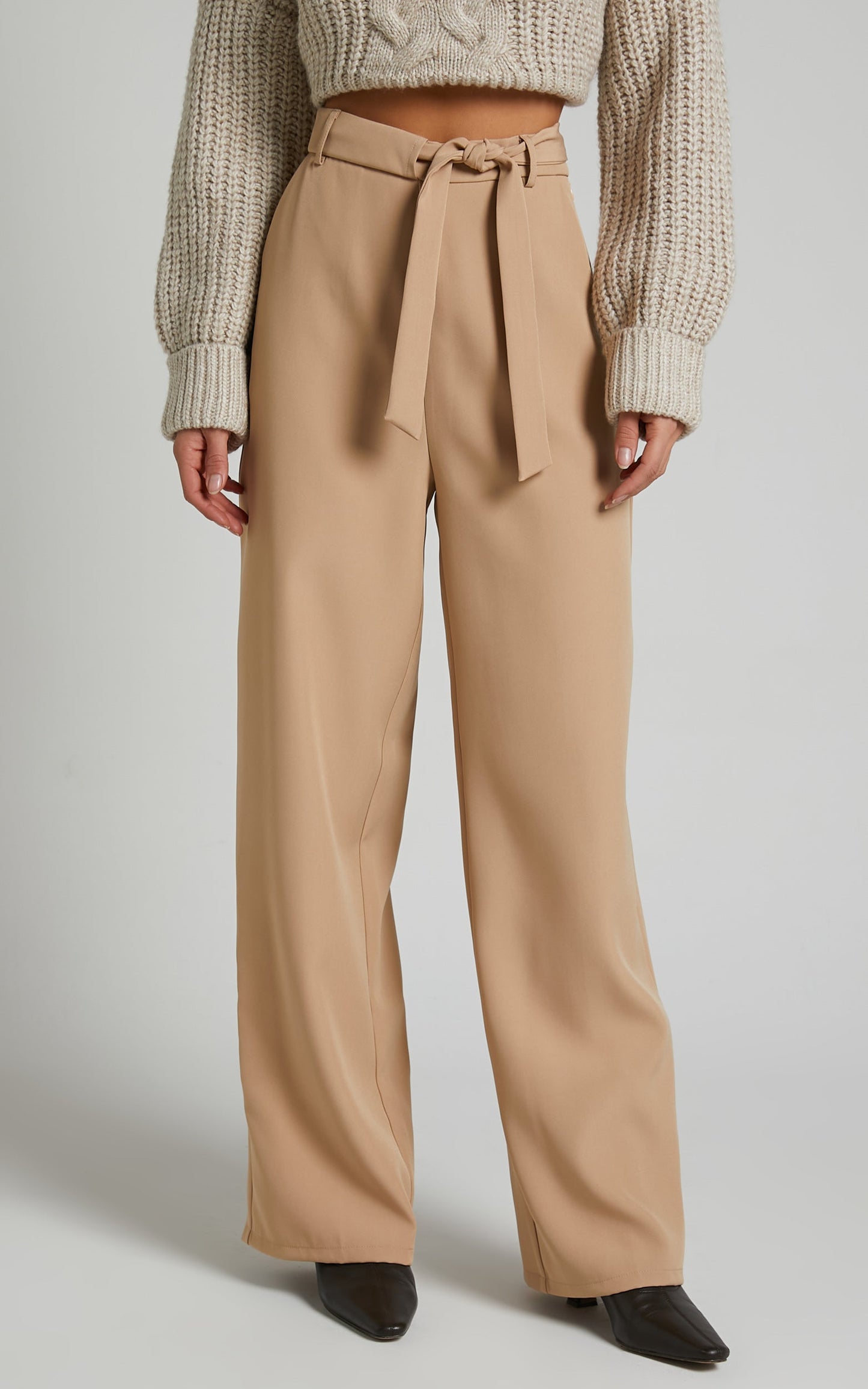 4th & Reckless - Jessica Wide Leg Trouser in Camel