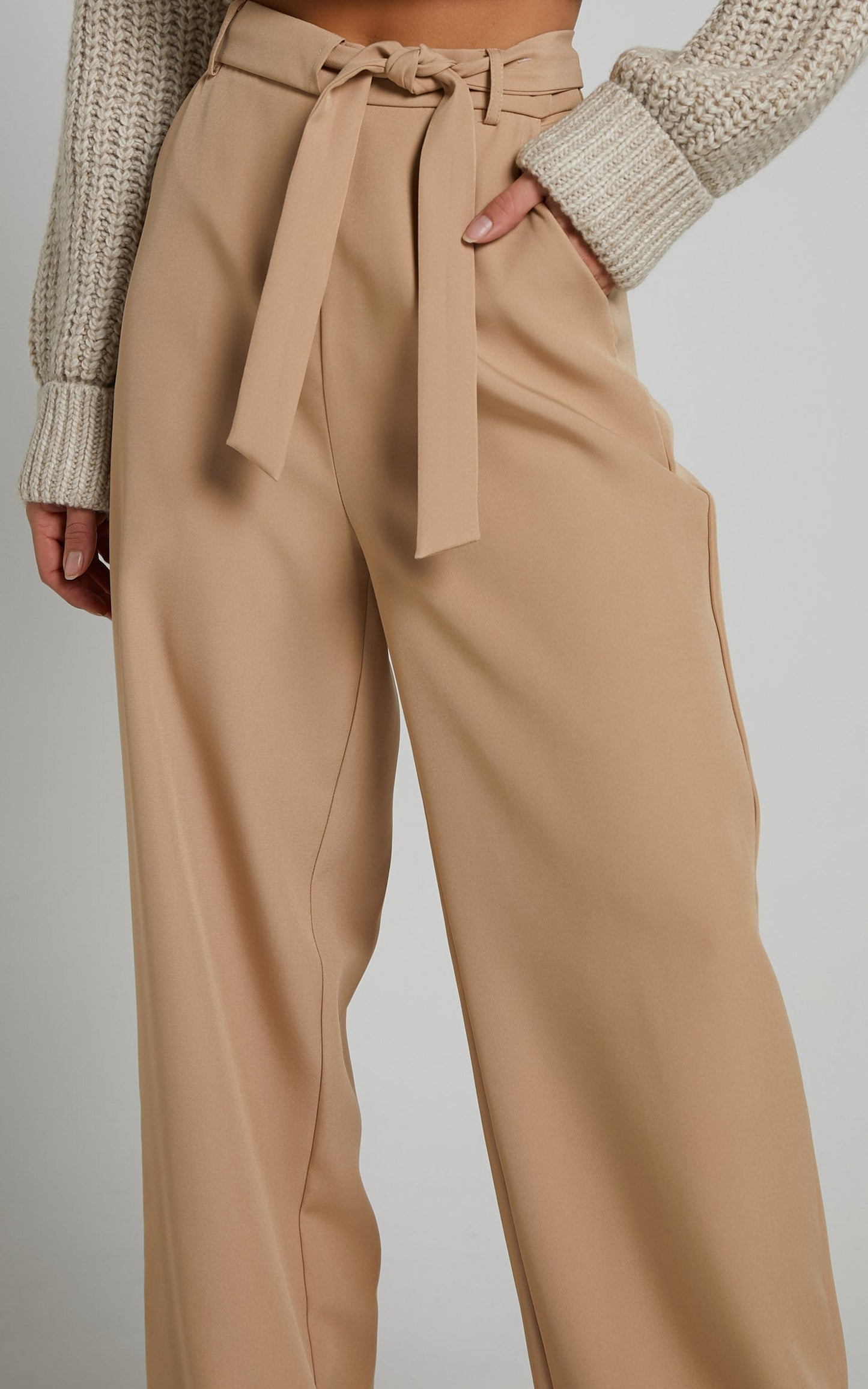 4th & Reckless - Jessica Wide Leg Trouser in Camel